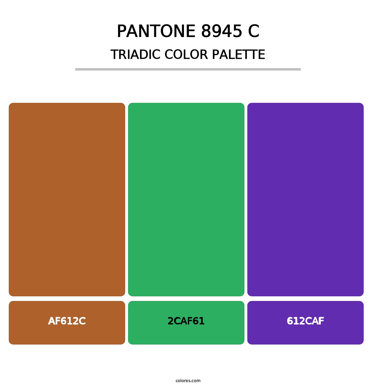 PANTONE 8945 C - Triadic Color Palette