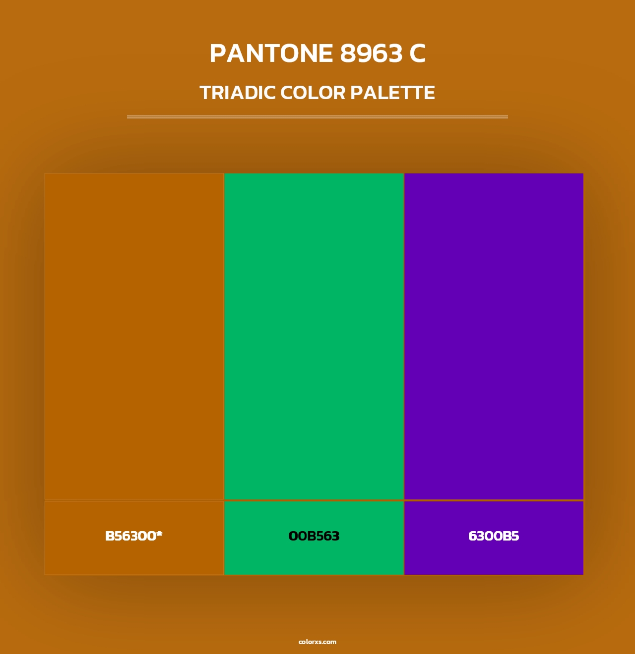 PANTONE 8963 C - Triadic Color Palette