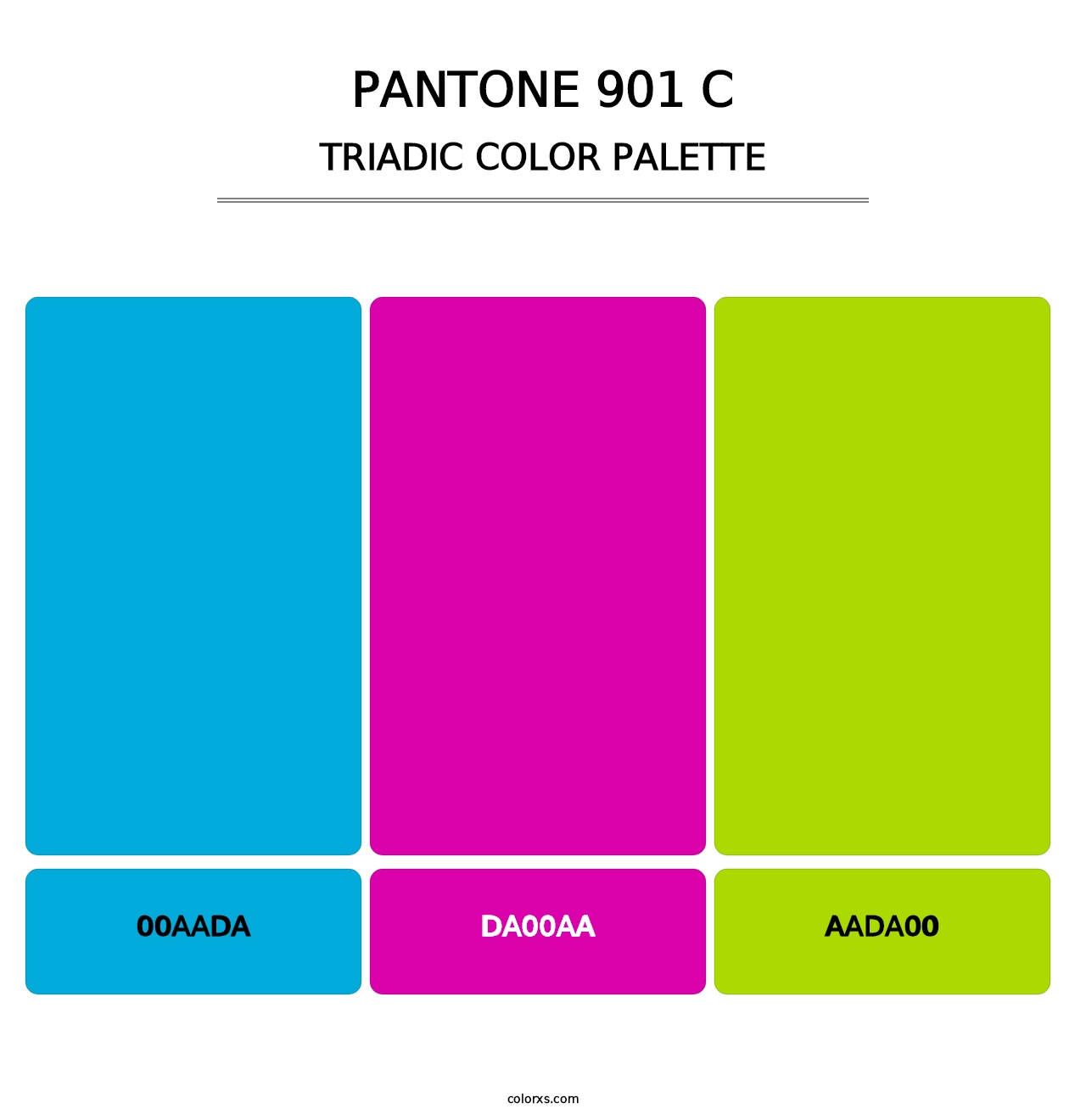 PANTONE 901 C - Triadic Color Palette