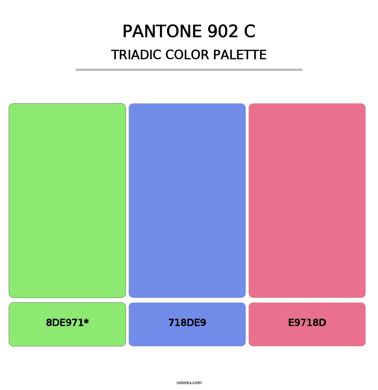 PANTONE 902 C - Triadic Color Palette