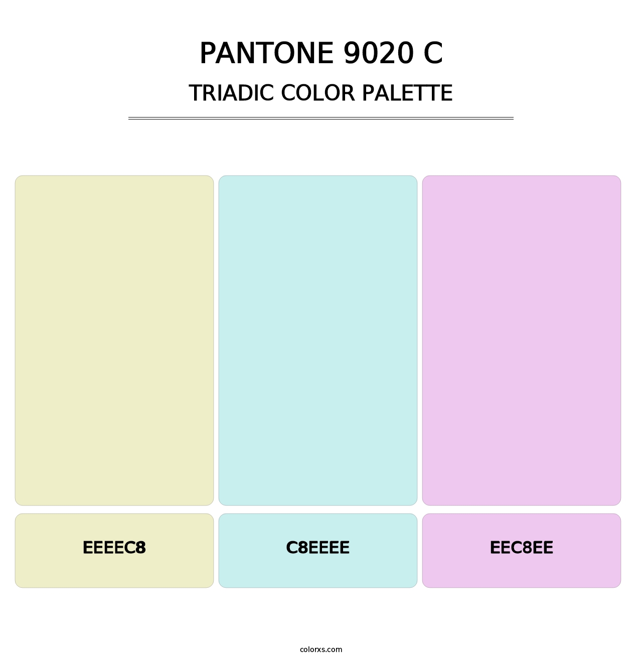PANTONE 9020 C - Triadic Color Palette