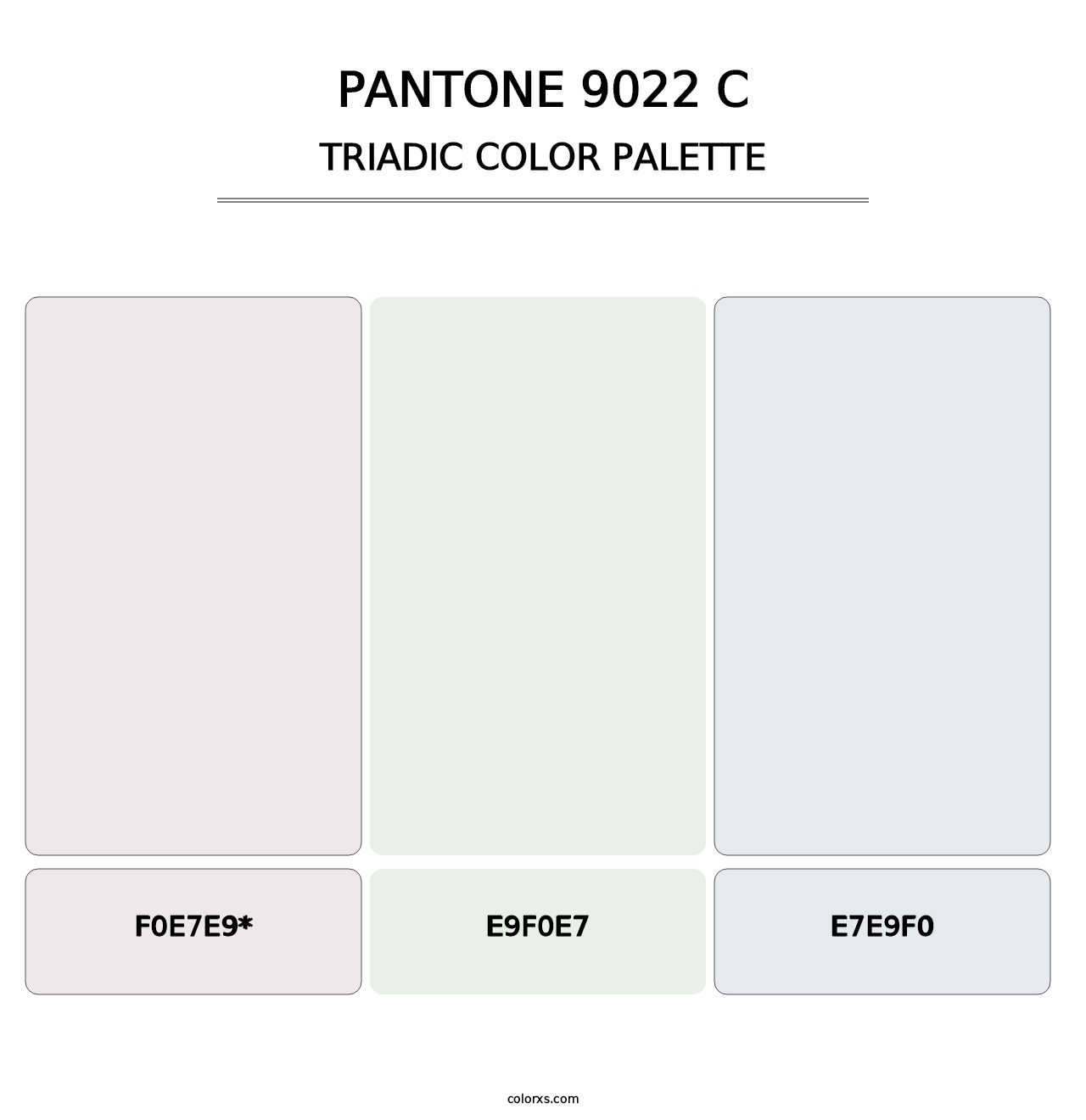 PANTONE 9022 C - Triadic Color Palette