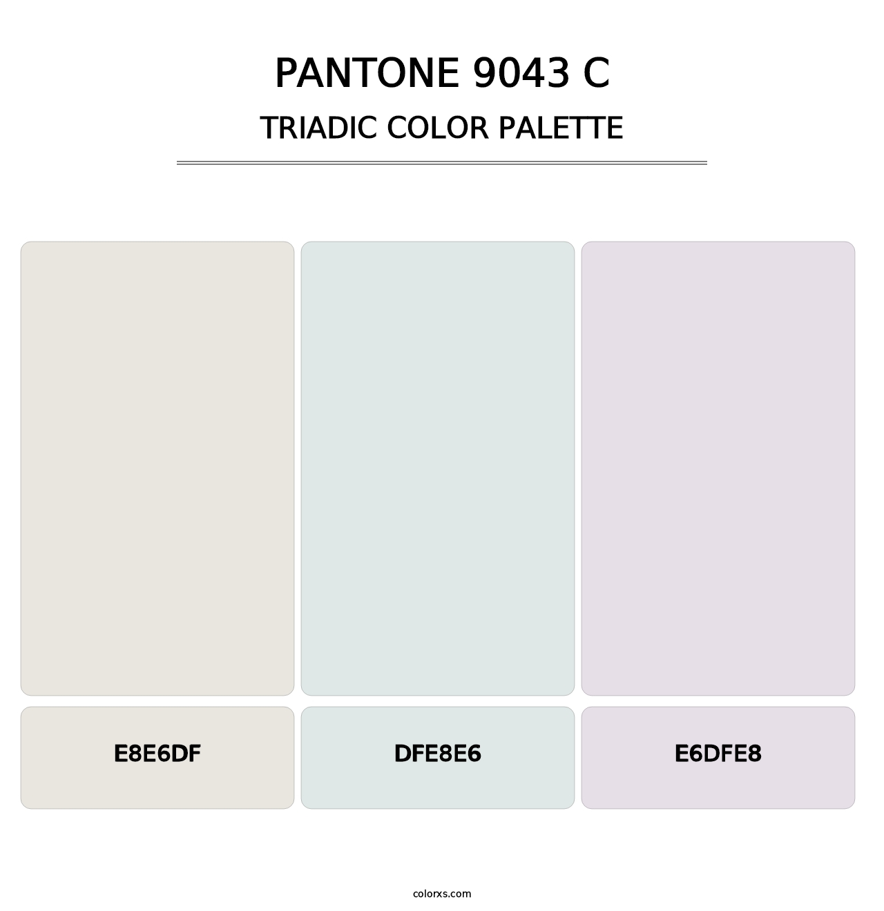 PANTONE 9043 C - Triadic Color Palette
