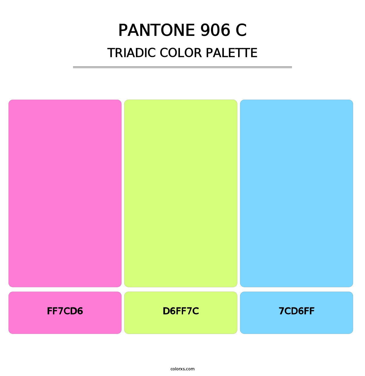 PANTONE 906 C - Triadic Color Palette