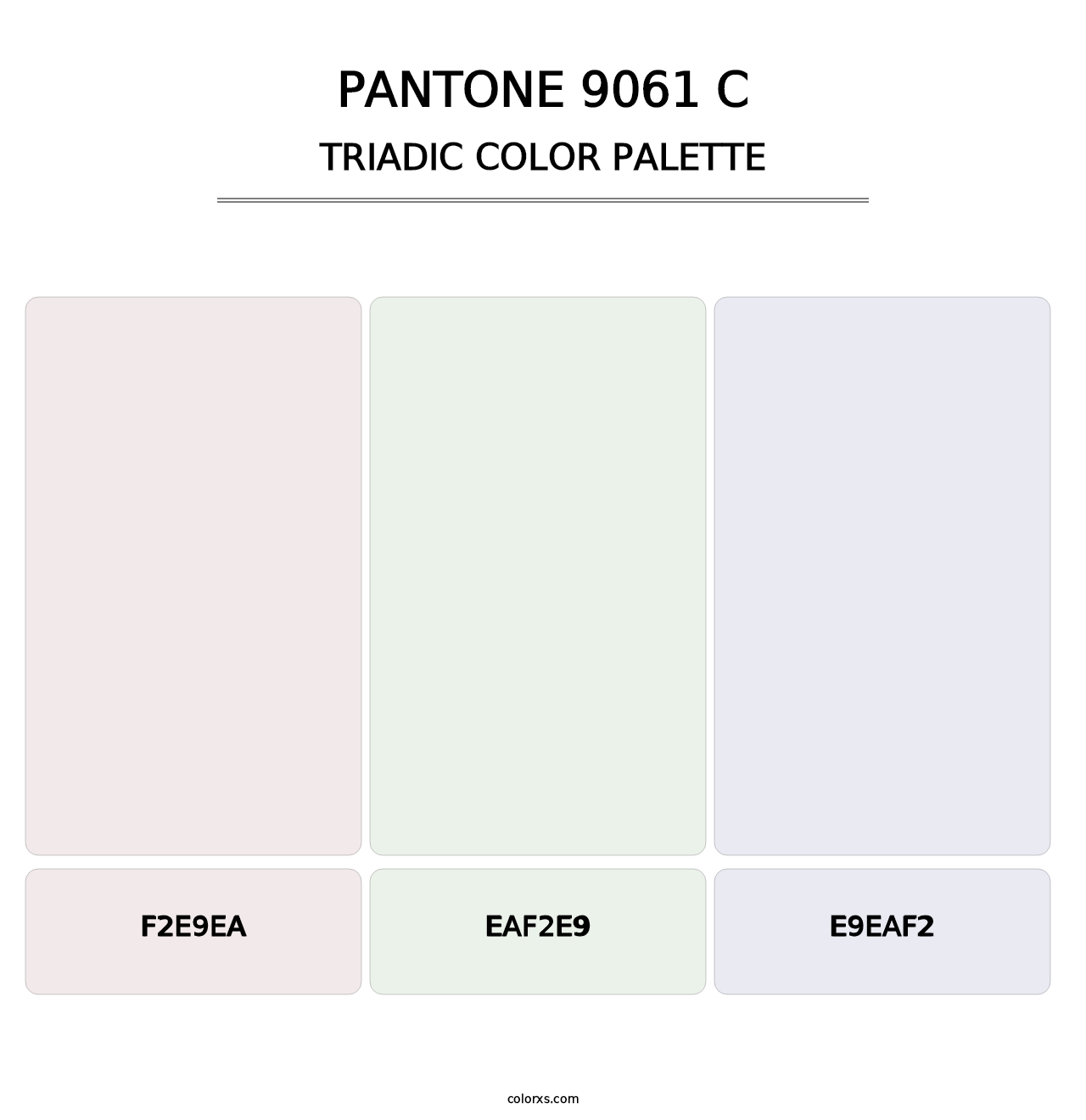 PANTONE 9061 C - Triadic Color Palette