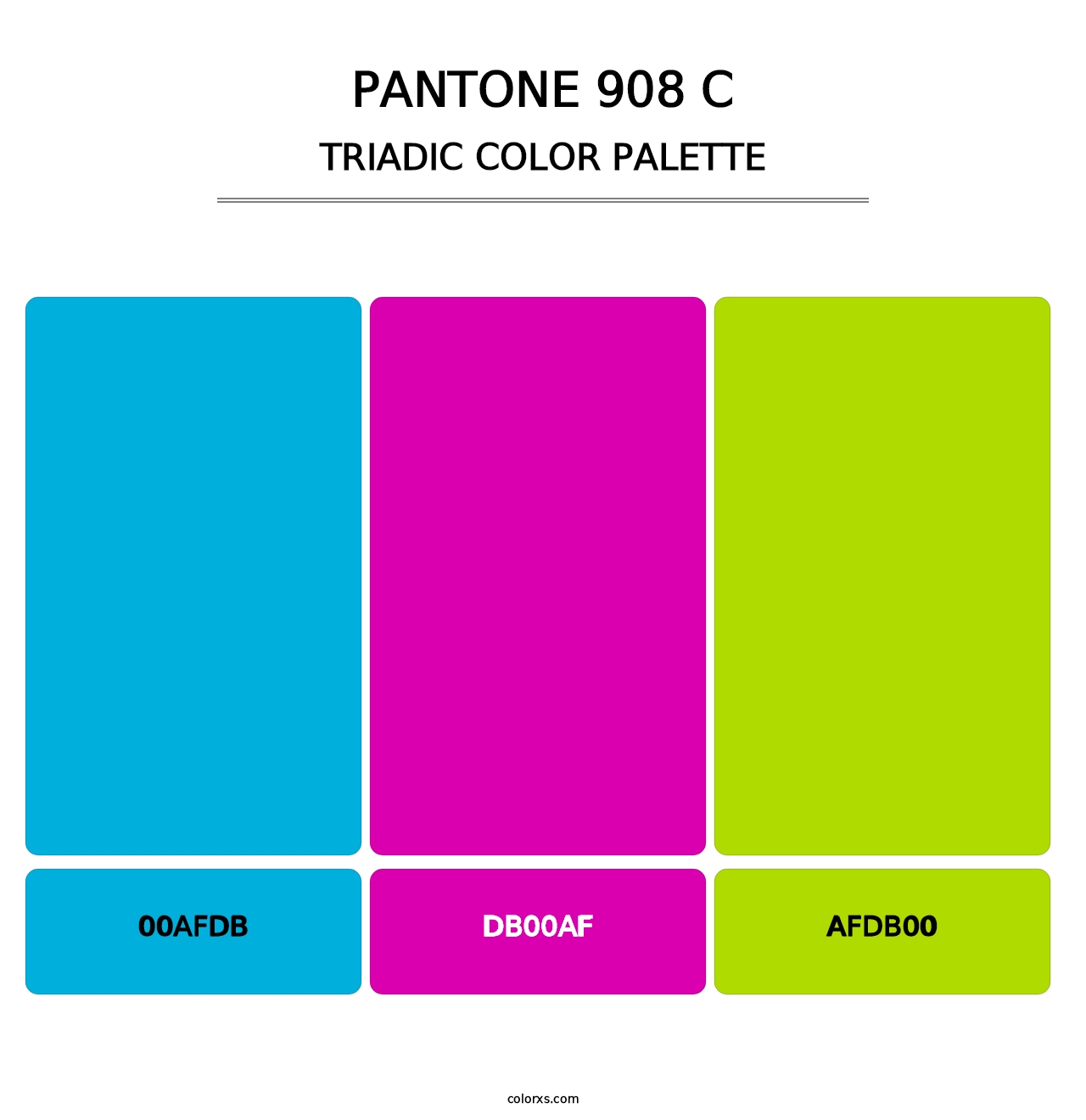 PANTONE 908 C - Triadic Color Palette
