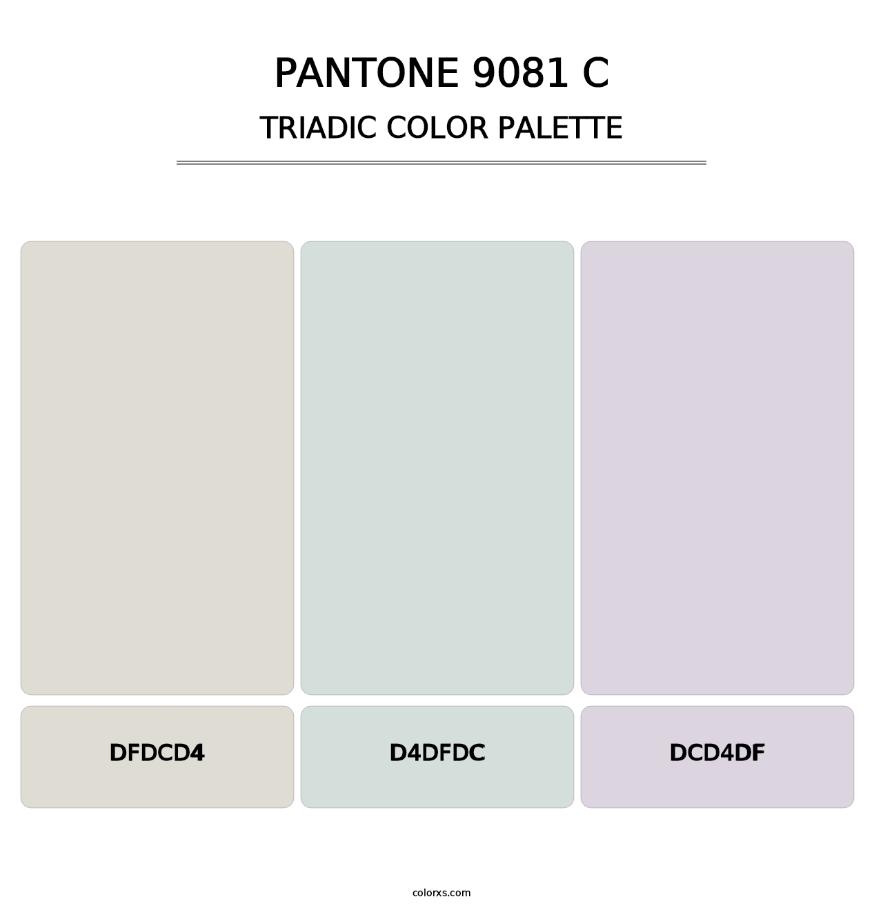 PANTONE 9081 C - Triadic Color Palette