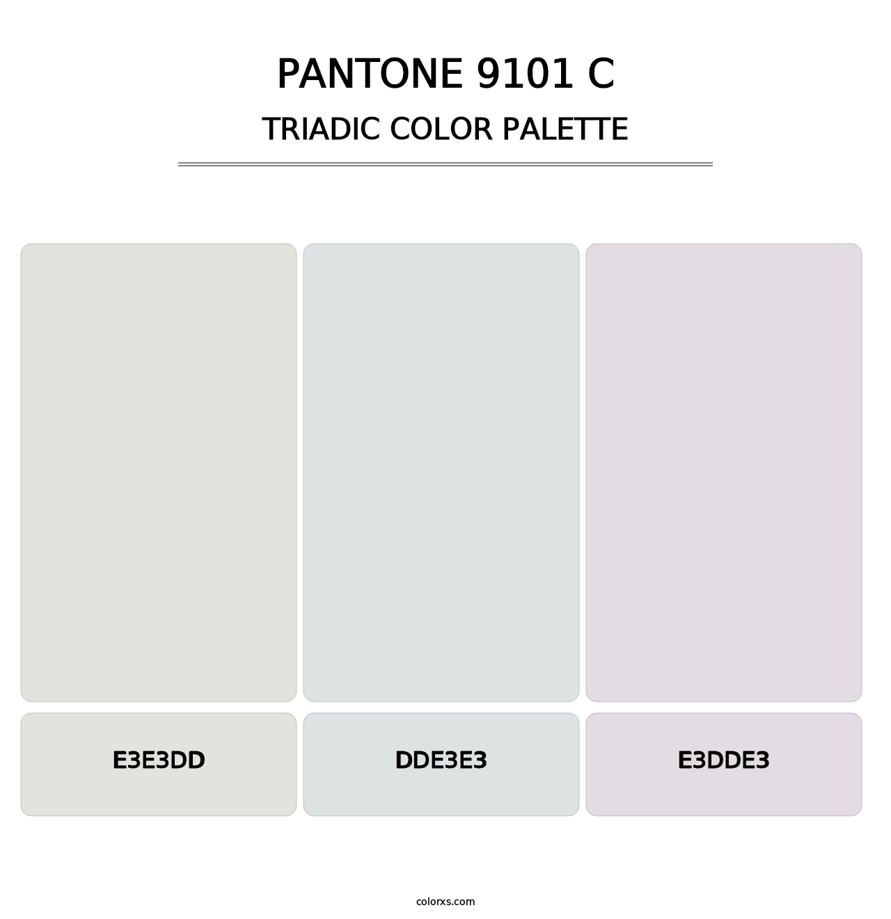 PANTONE 9101 C - Triadic Color Palette
