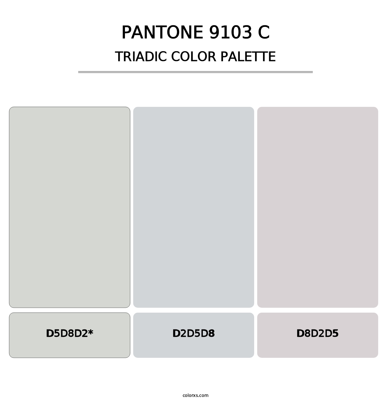 PANTONE 9103 C - Triadic Color Palette