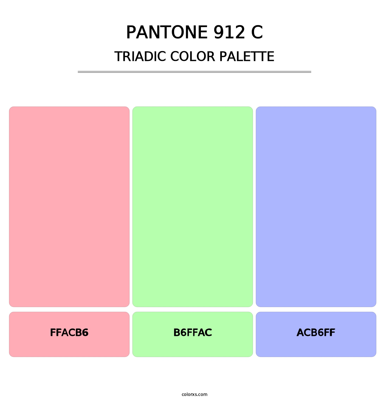 PANTONE 912 C - Triadic Color Palette