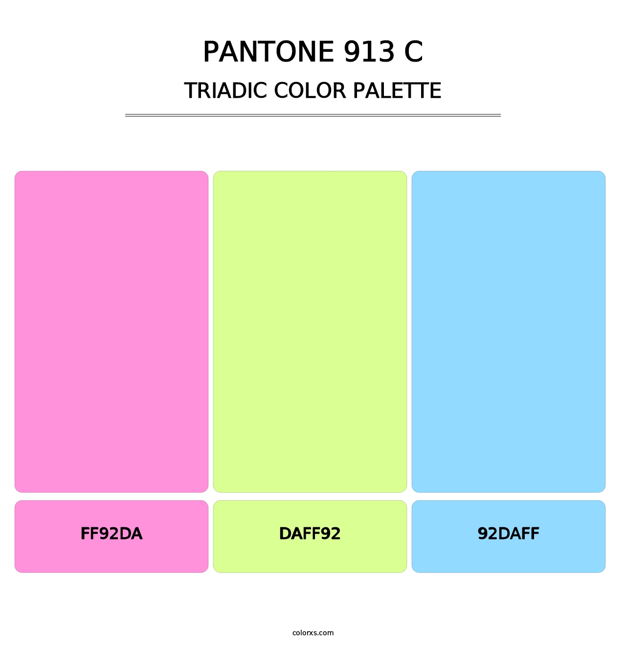 PANTONE 913 C - Triadic Color Palette