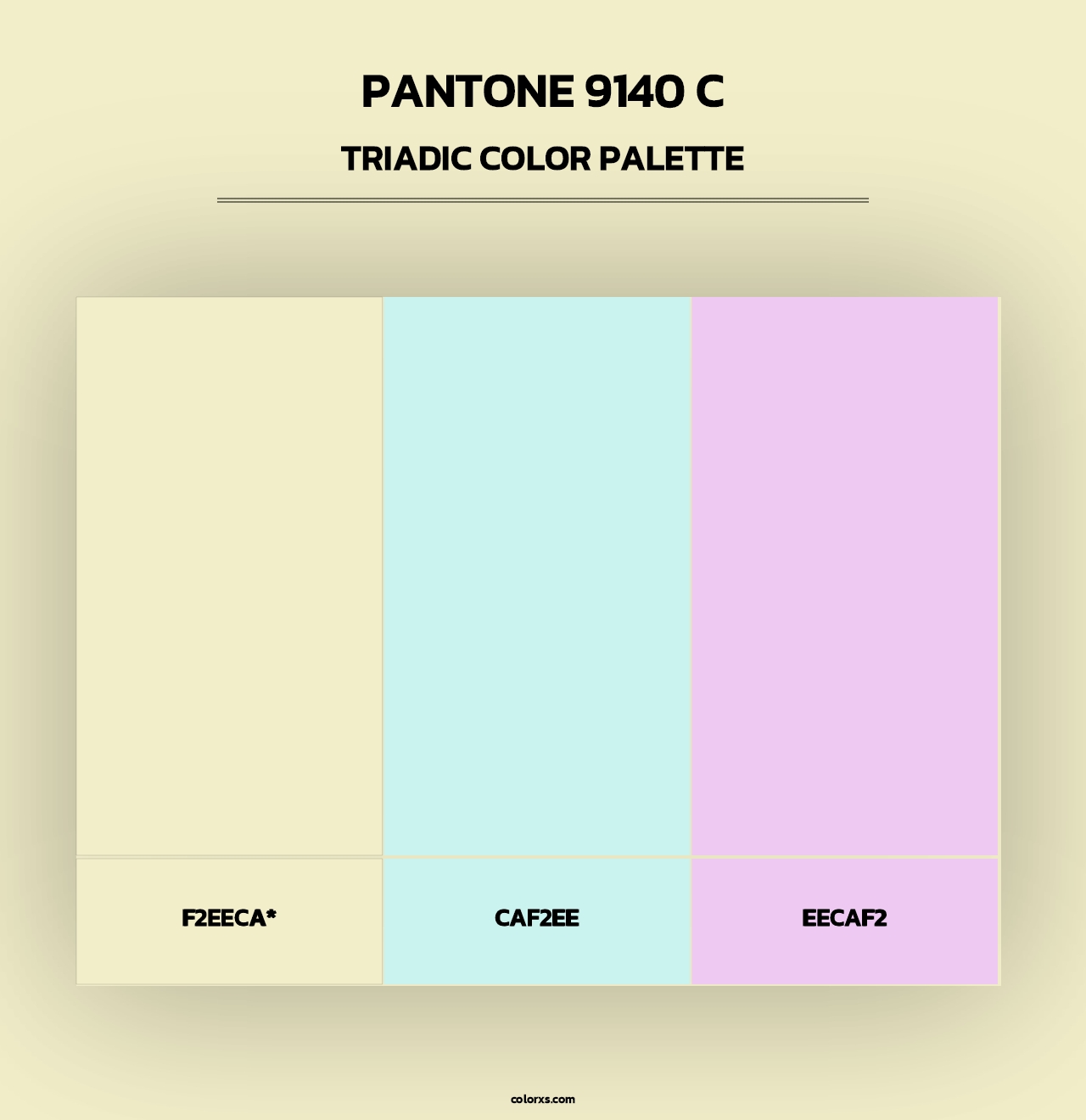 PANTONE 9140 C - Triadic Color Palette