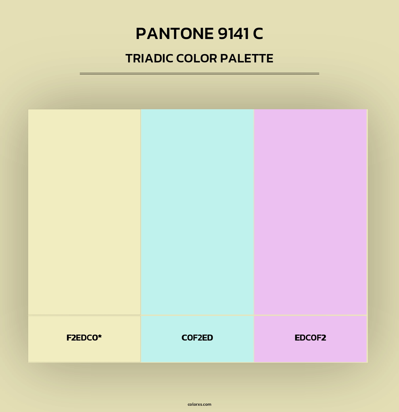 PANTONE 9141 C - Triadic Color Palette
