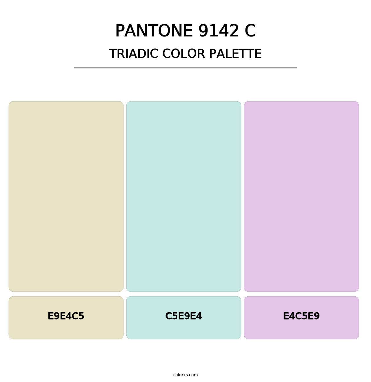 PANTONE 9142 C - Triadic Color Palette