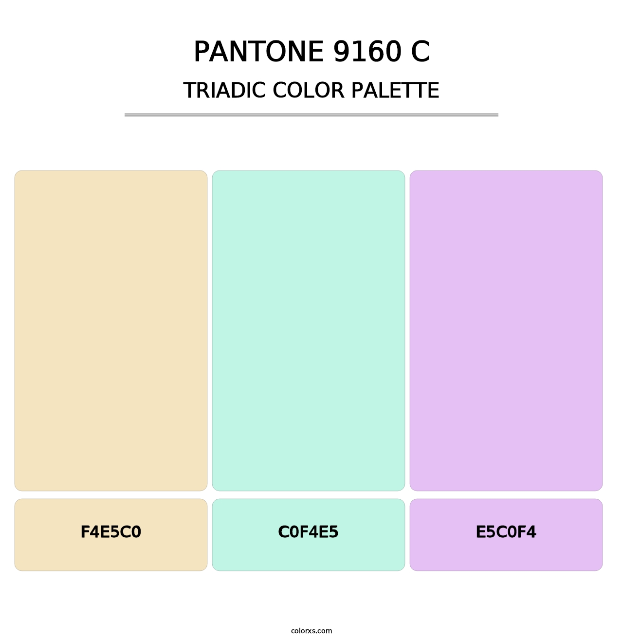 PANTONE 9160 C - Triadic Color Palette