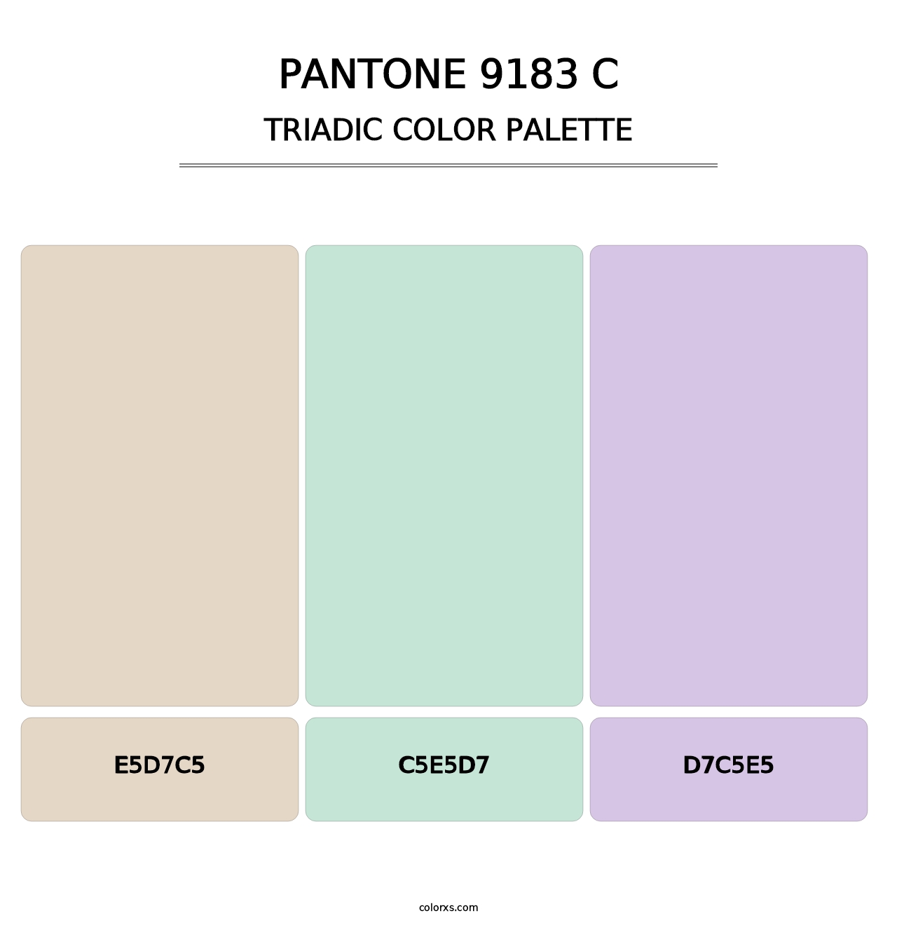 PANTONE 9183 C - Triadic Color Palette