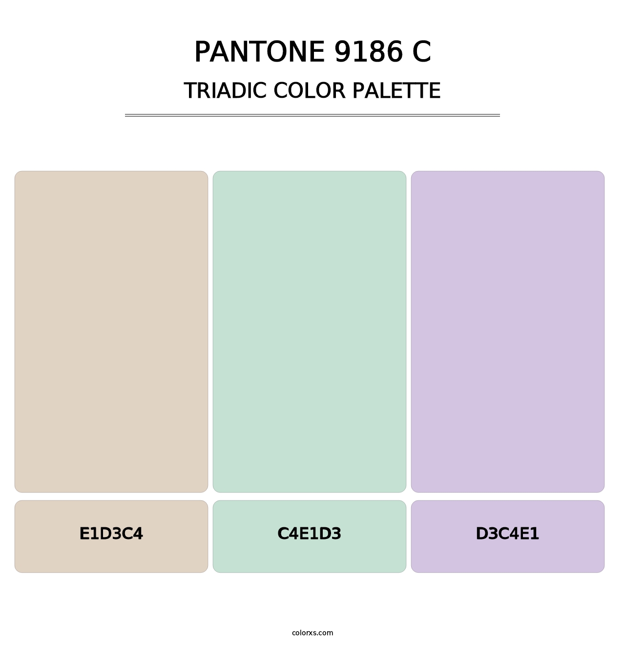 PANTONE 9186 C - Triadic Color Palette