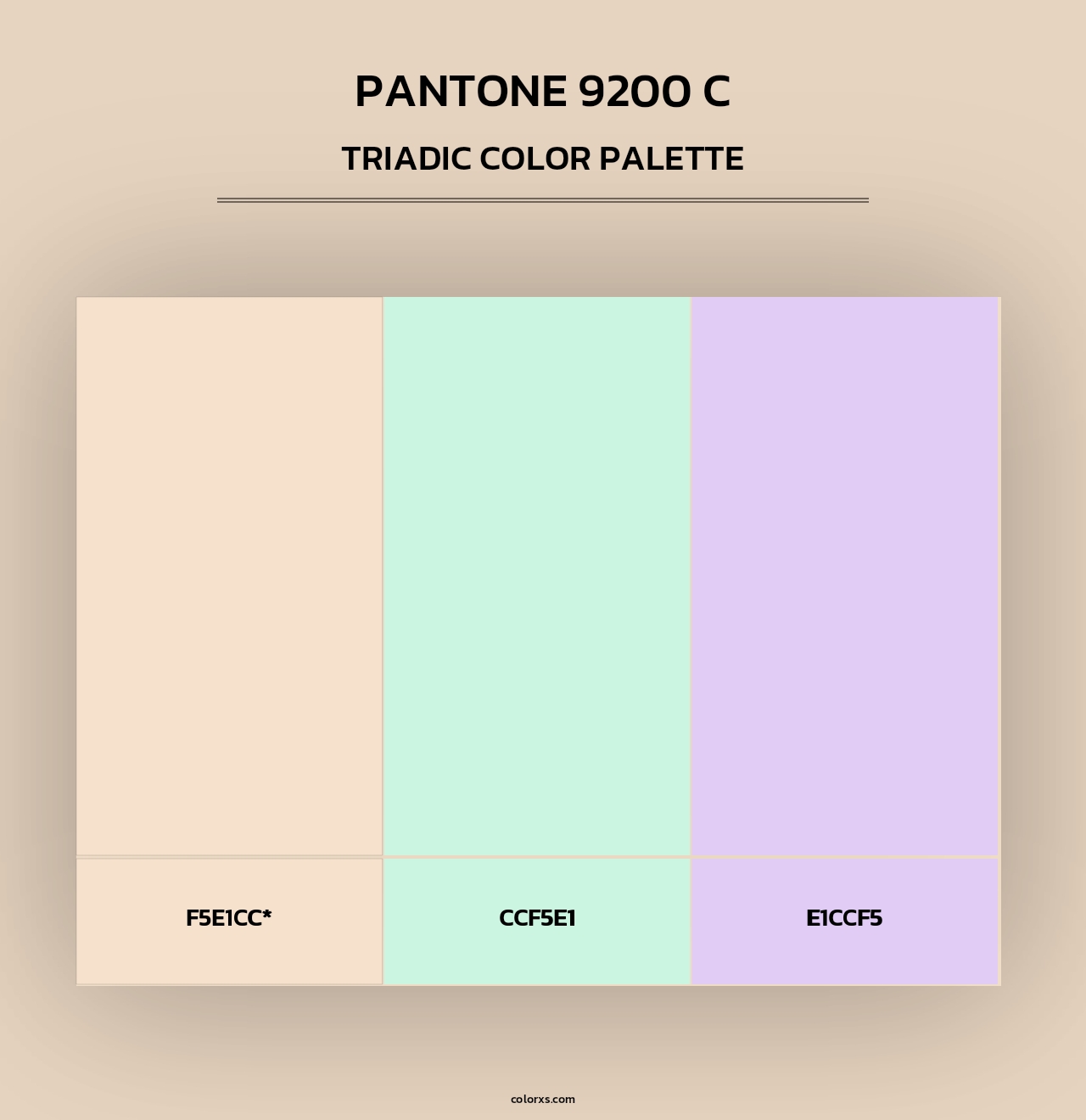 PANTONE 9200 C - Triadic Color Palette
