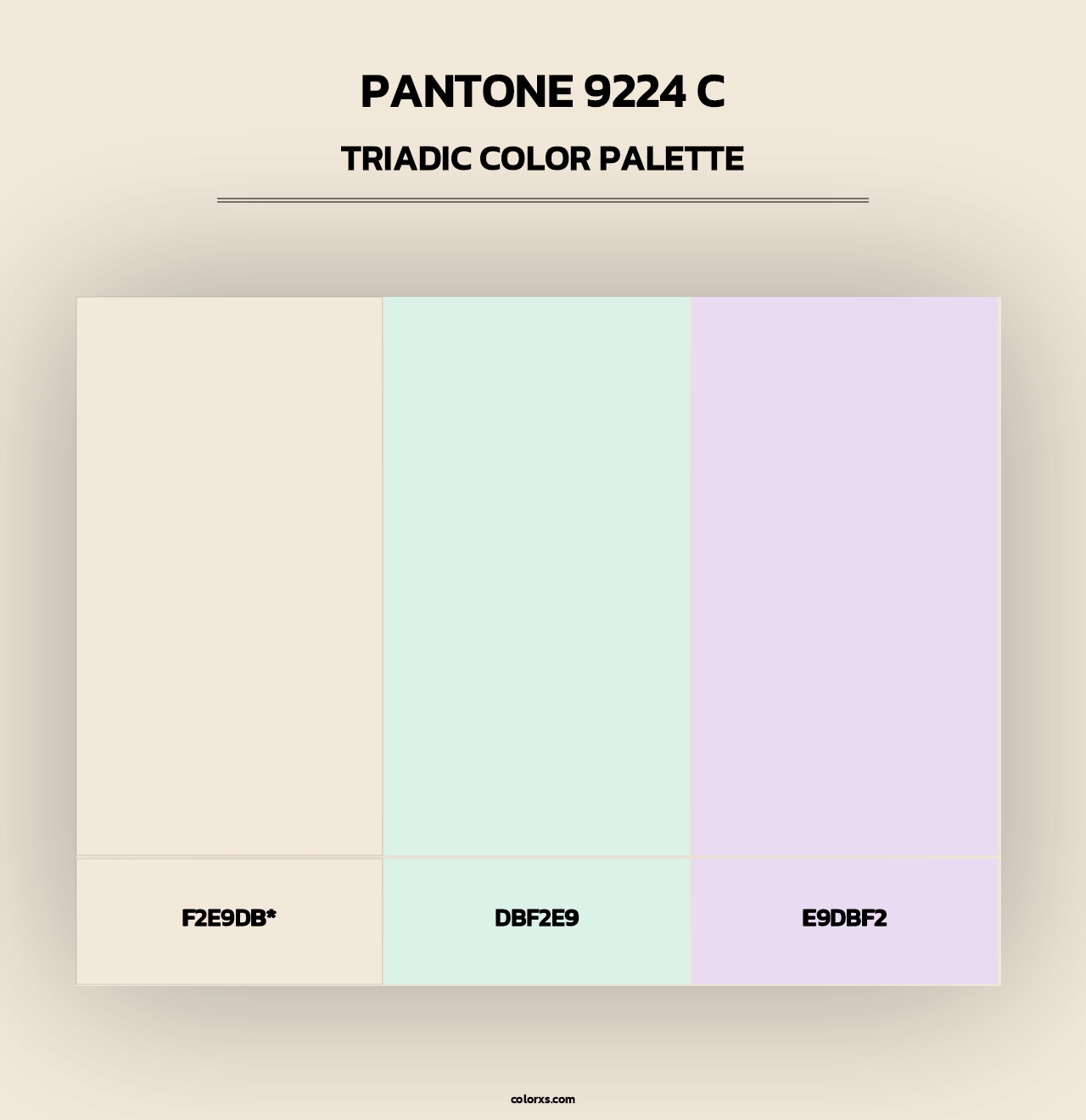 PANTONE 9224 C - Triadic Color Palette