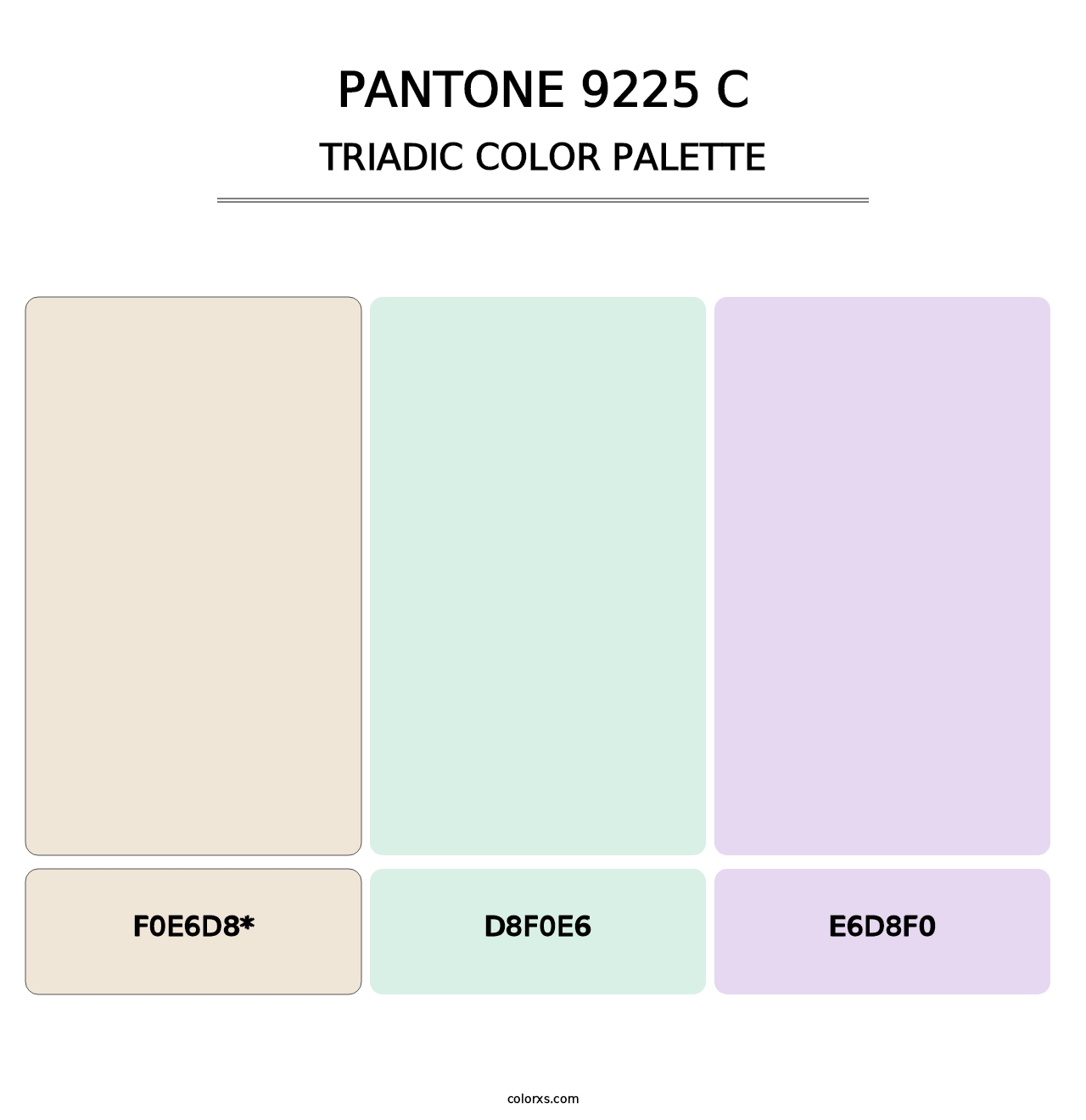 PANTONE 9225 C - Triadic Color Palette