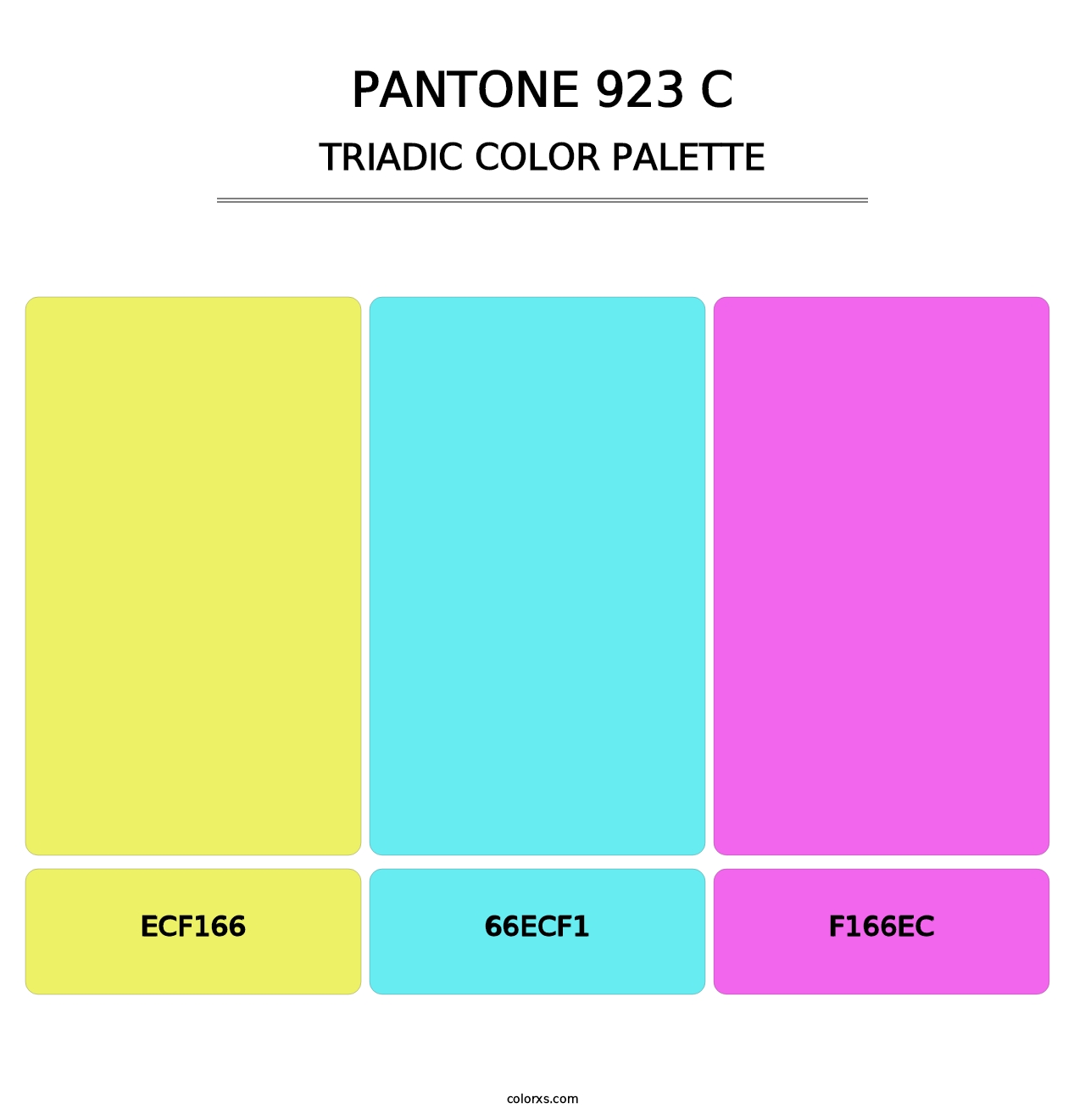 PANTONE 923 C - Triadic Color Palette