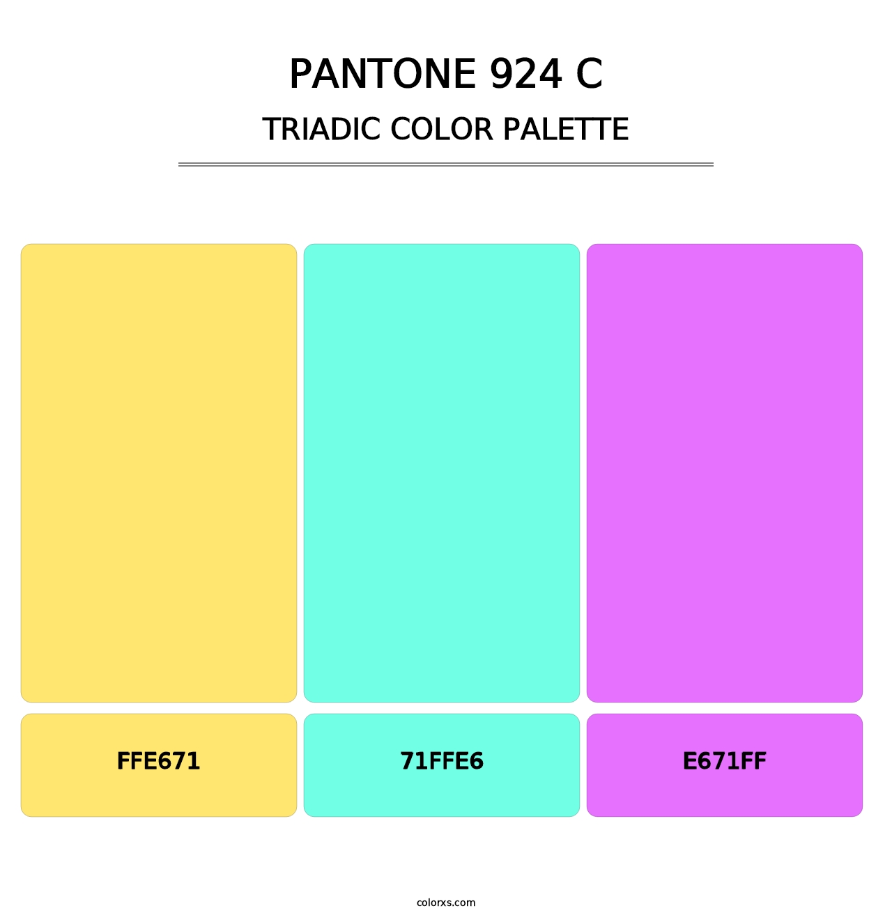 PANTONE 924 C - Triadic Color Palette