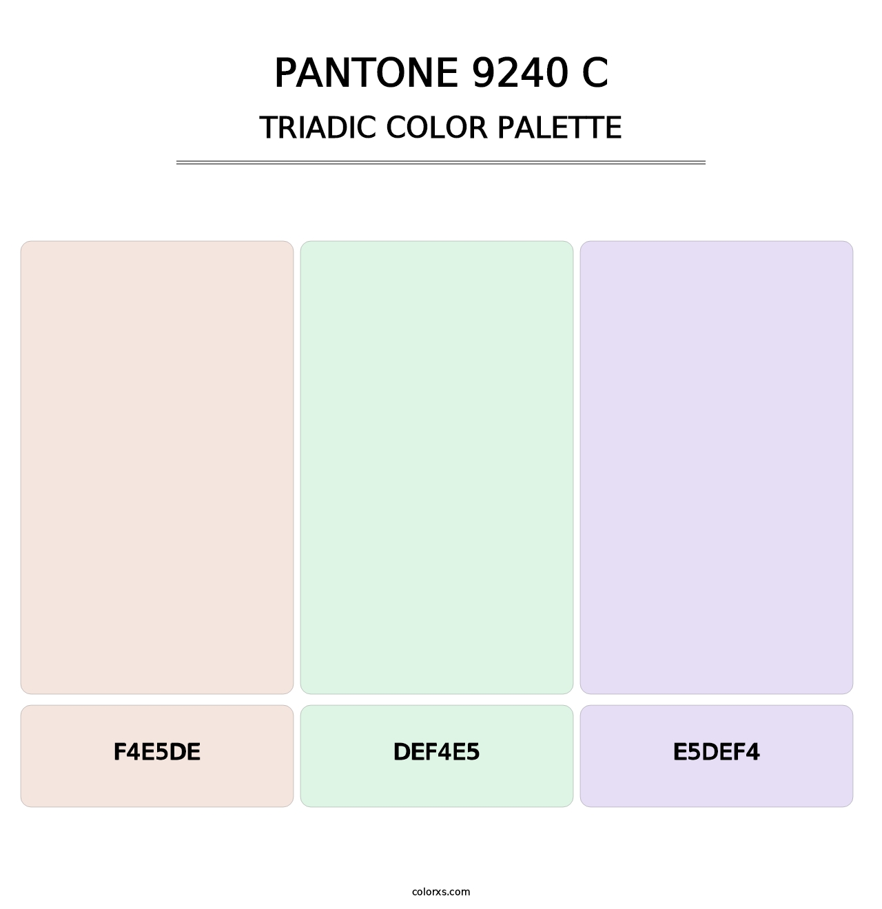 PANTONE 9240 C - Triadic Color Palette