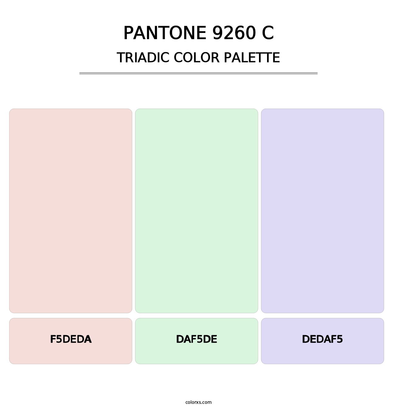 PANTONE 9260 C - Triadic Color Palette