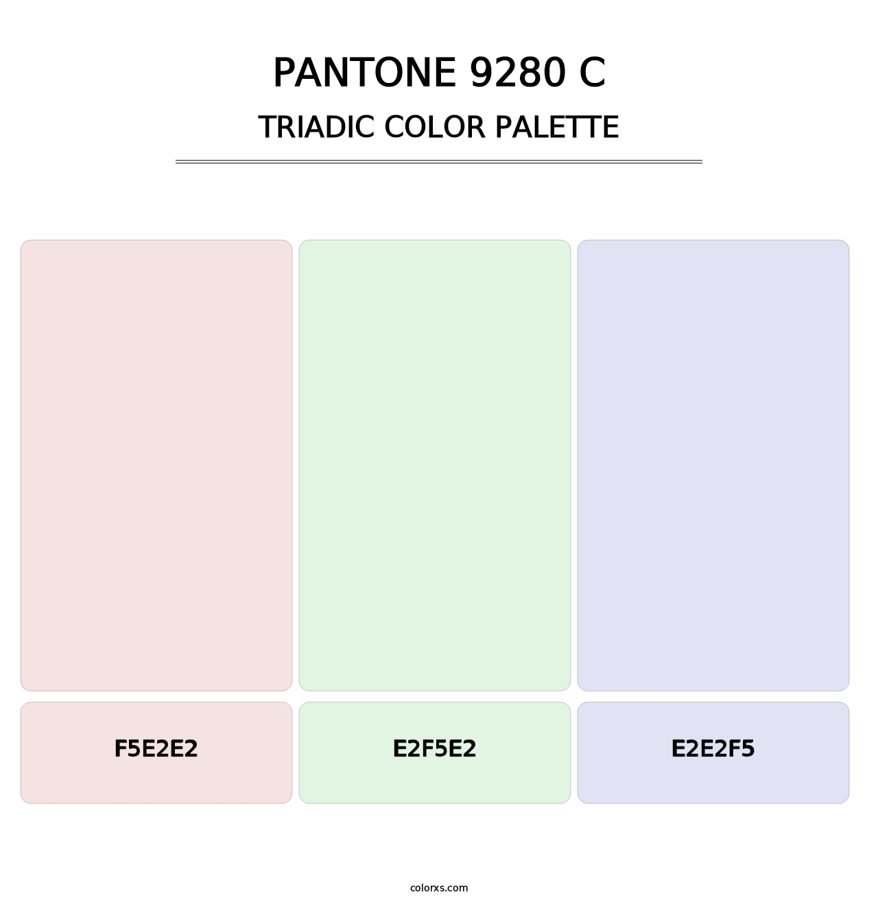 PANTONE 9280 C - Triadic Color Palette