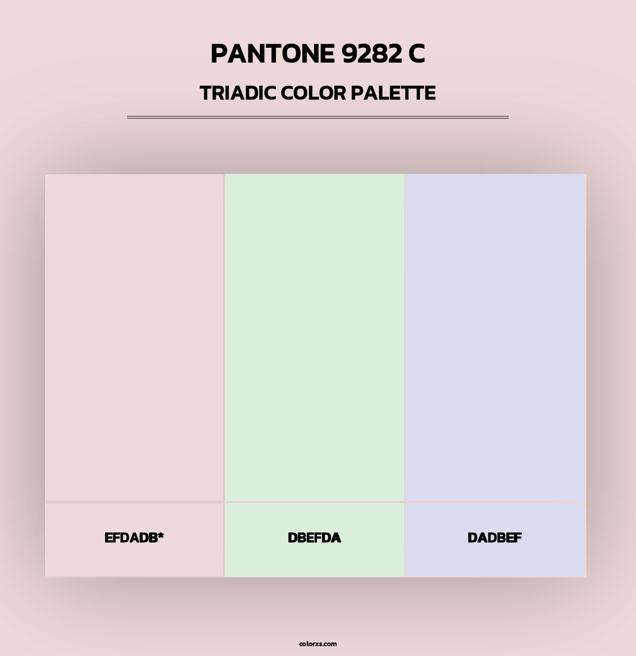 PANTONE 9282 C - Triadic Color Palette