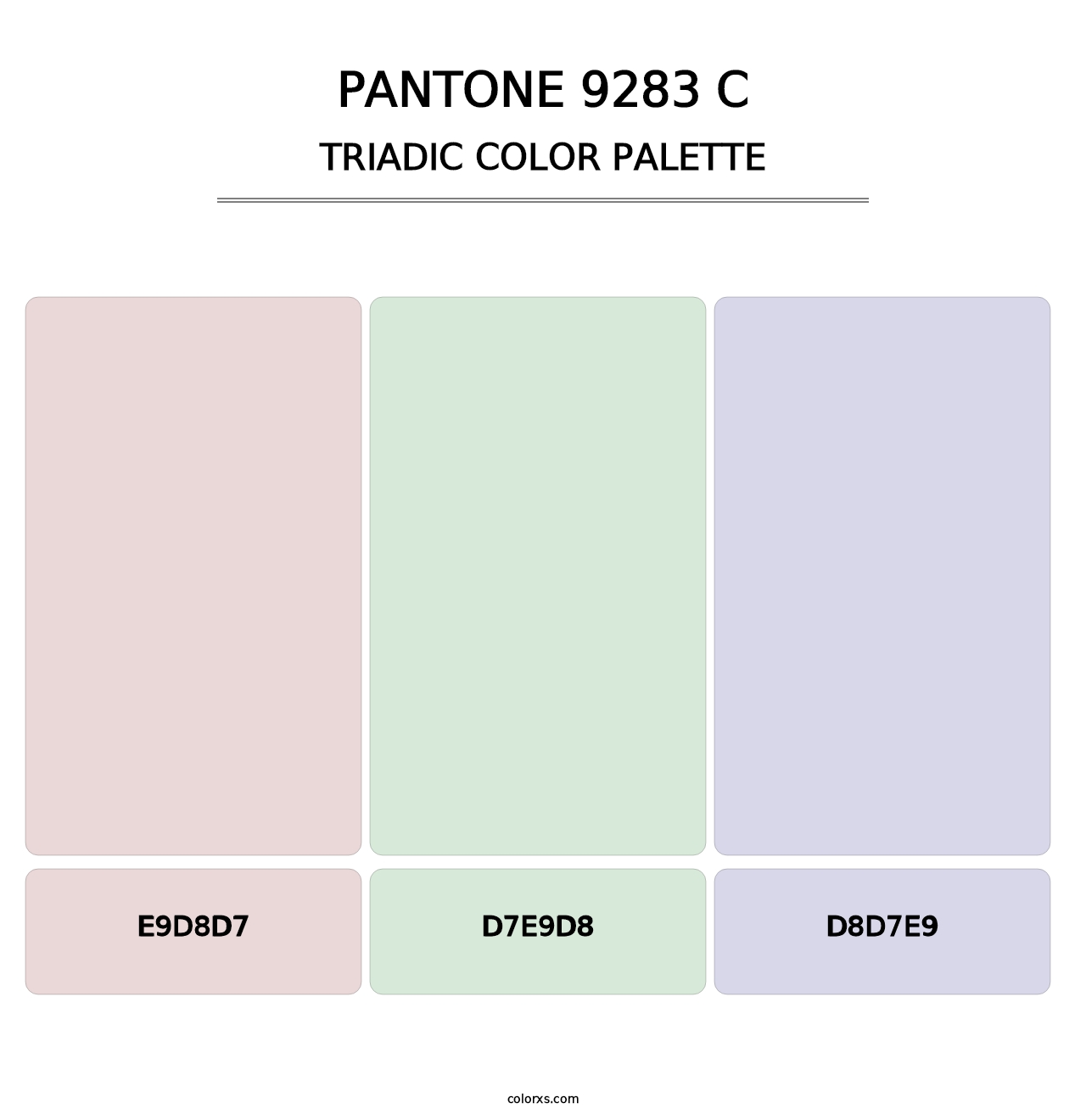 PANTONE 9283 C - Triadic Color Palette