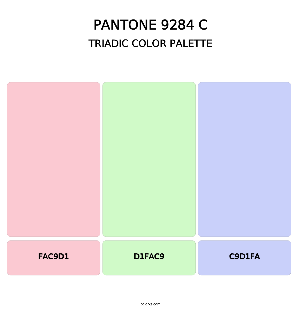 PANTONE 9284 C - Triadic Color Palette