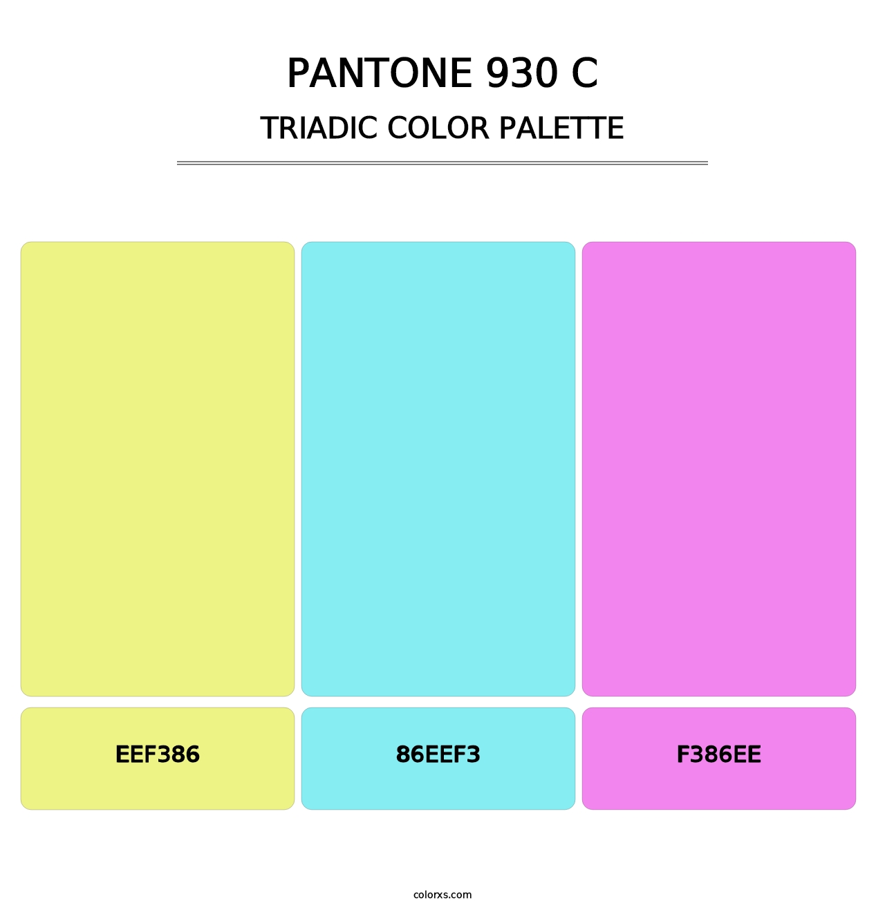 PANTONE 930 C - Triadic Color Palette