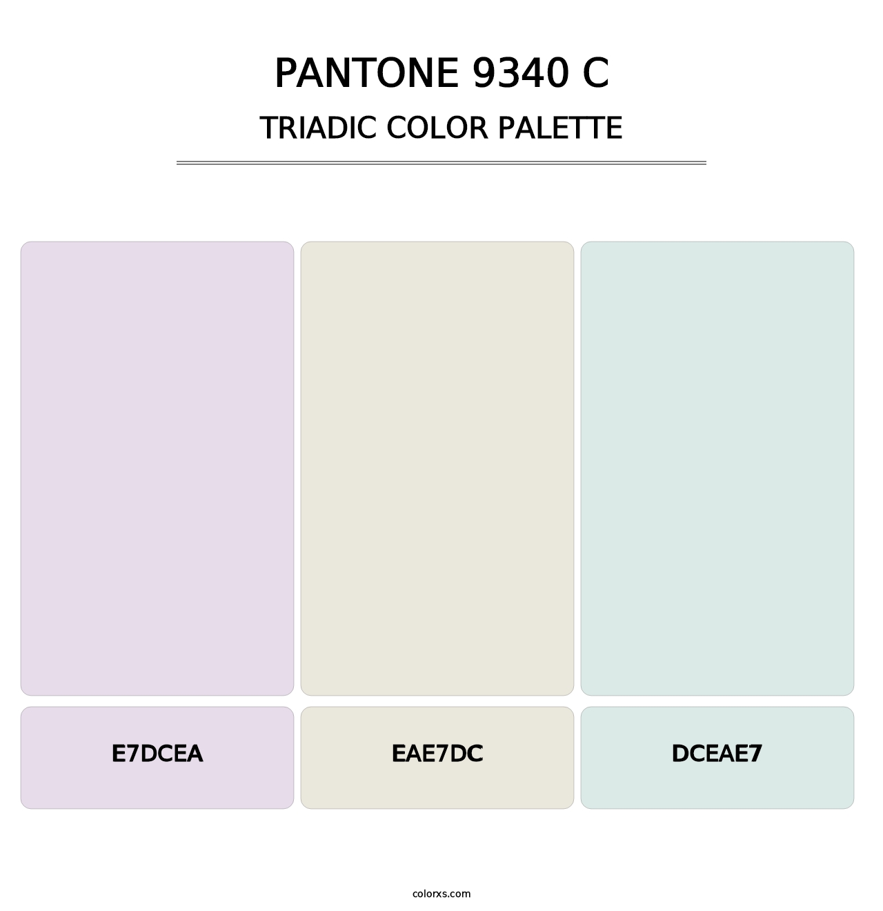 PANTONE 9340 C - Triadic Color Palette