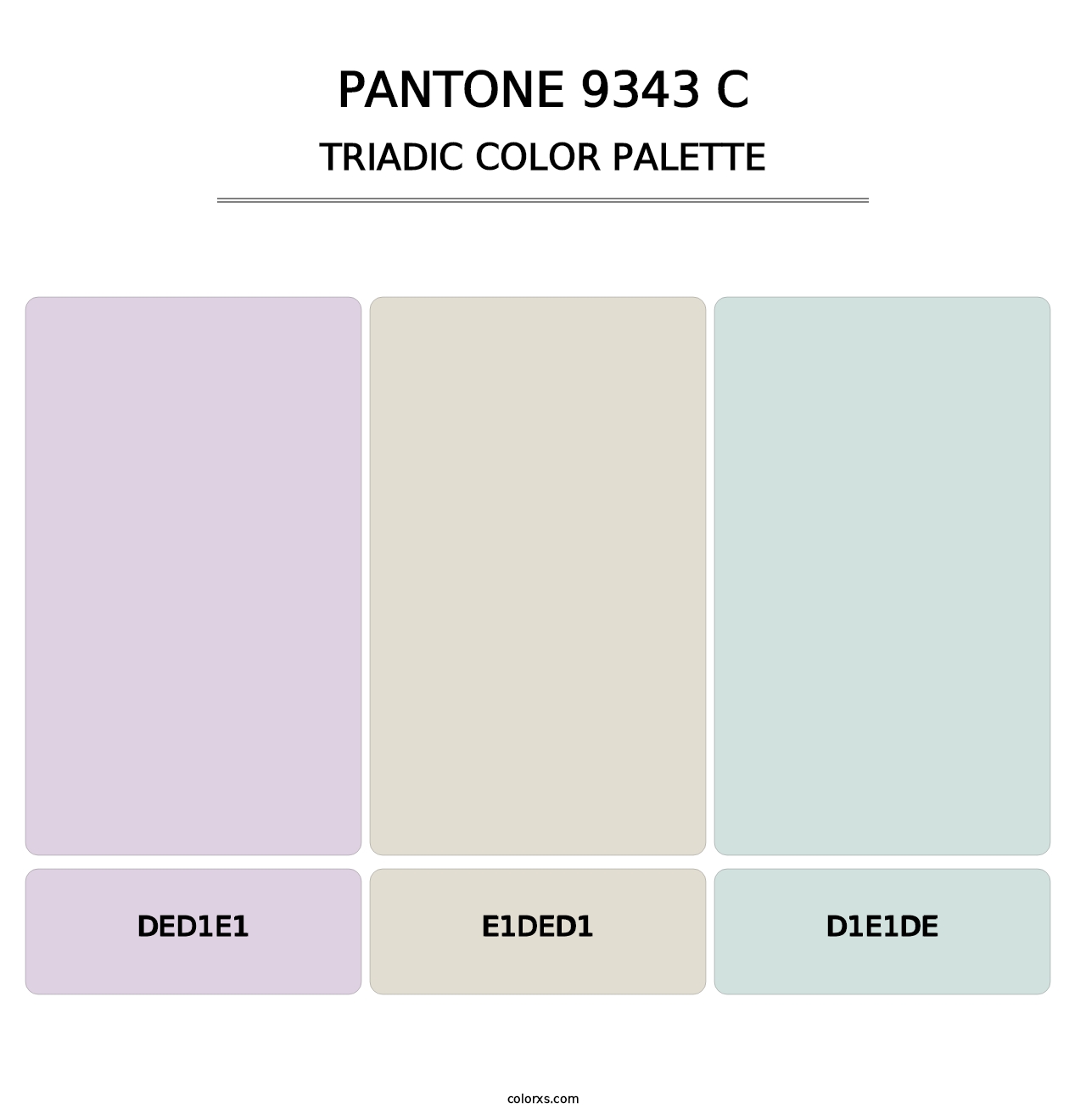 PANTONE 9343 C - Triadic Color Palette