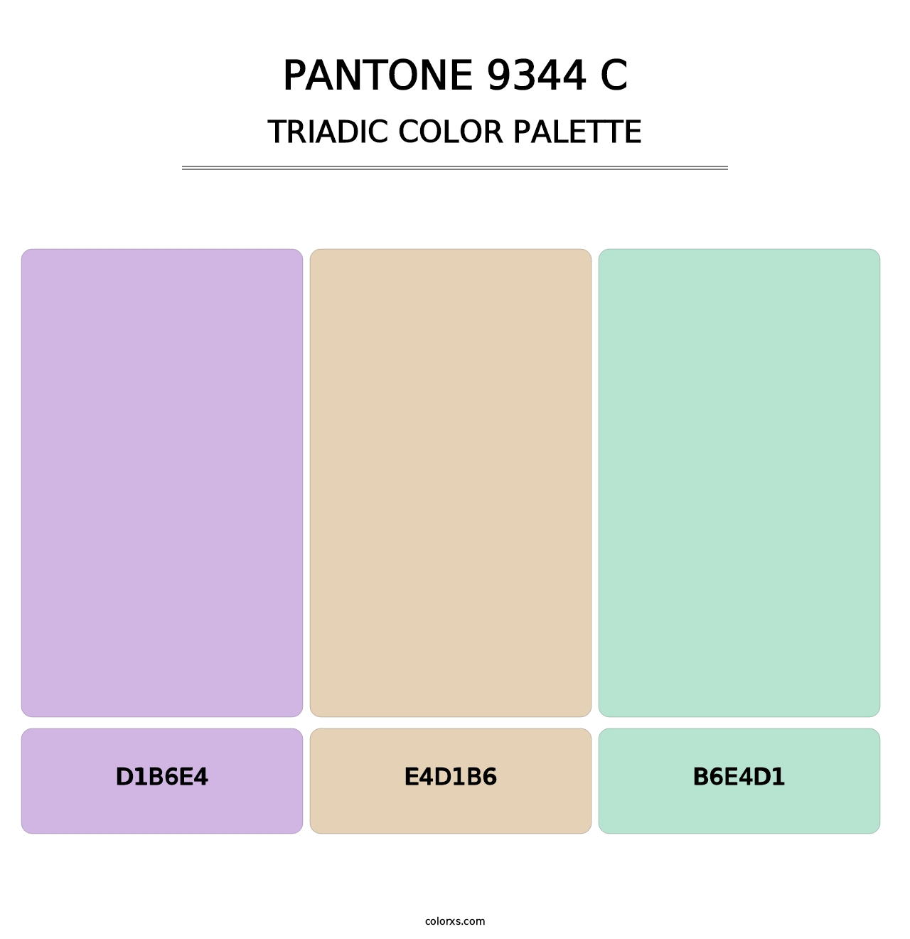 PANTONE 9344 C - Triadic Color Palette