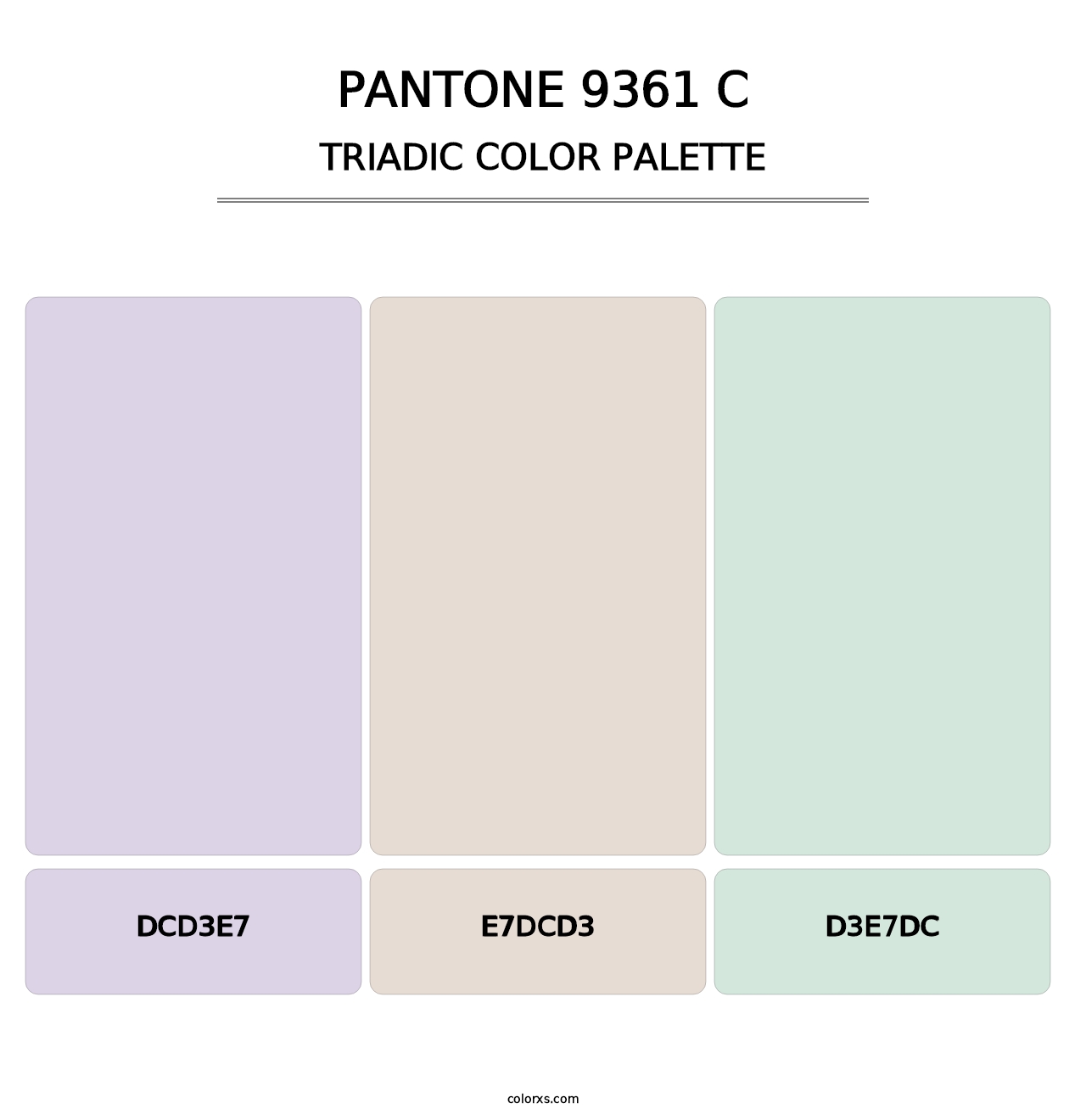 PANTONE 9361 C - Triadic Color Palette