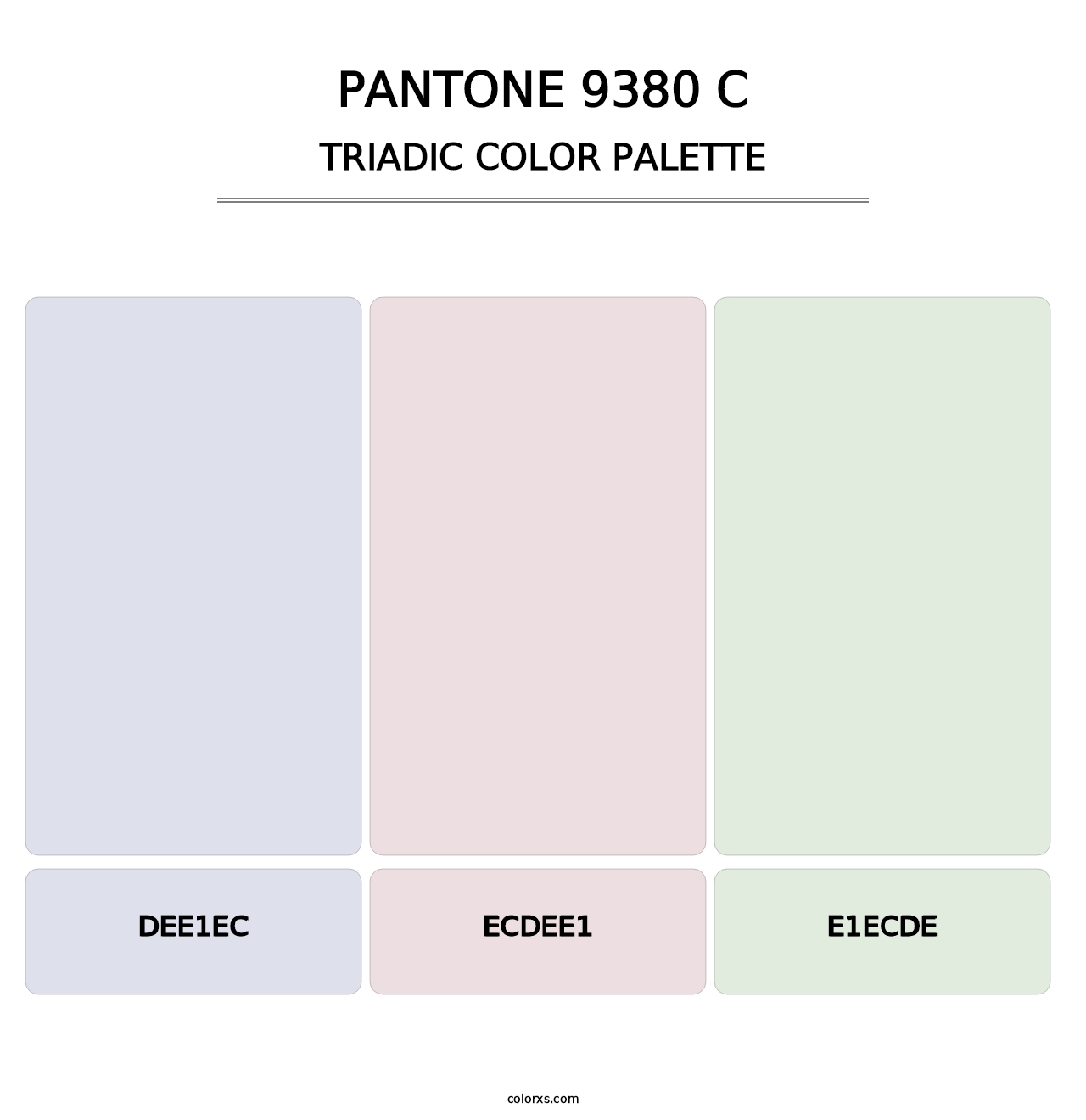 PANTONE 9380 C - Triadic Color Palette
