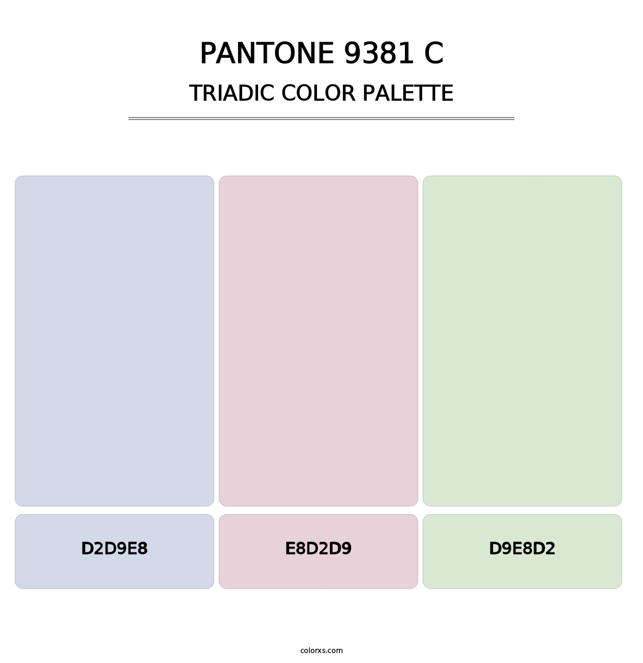 PANTONE 9381 C - Triadic Color Palette