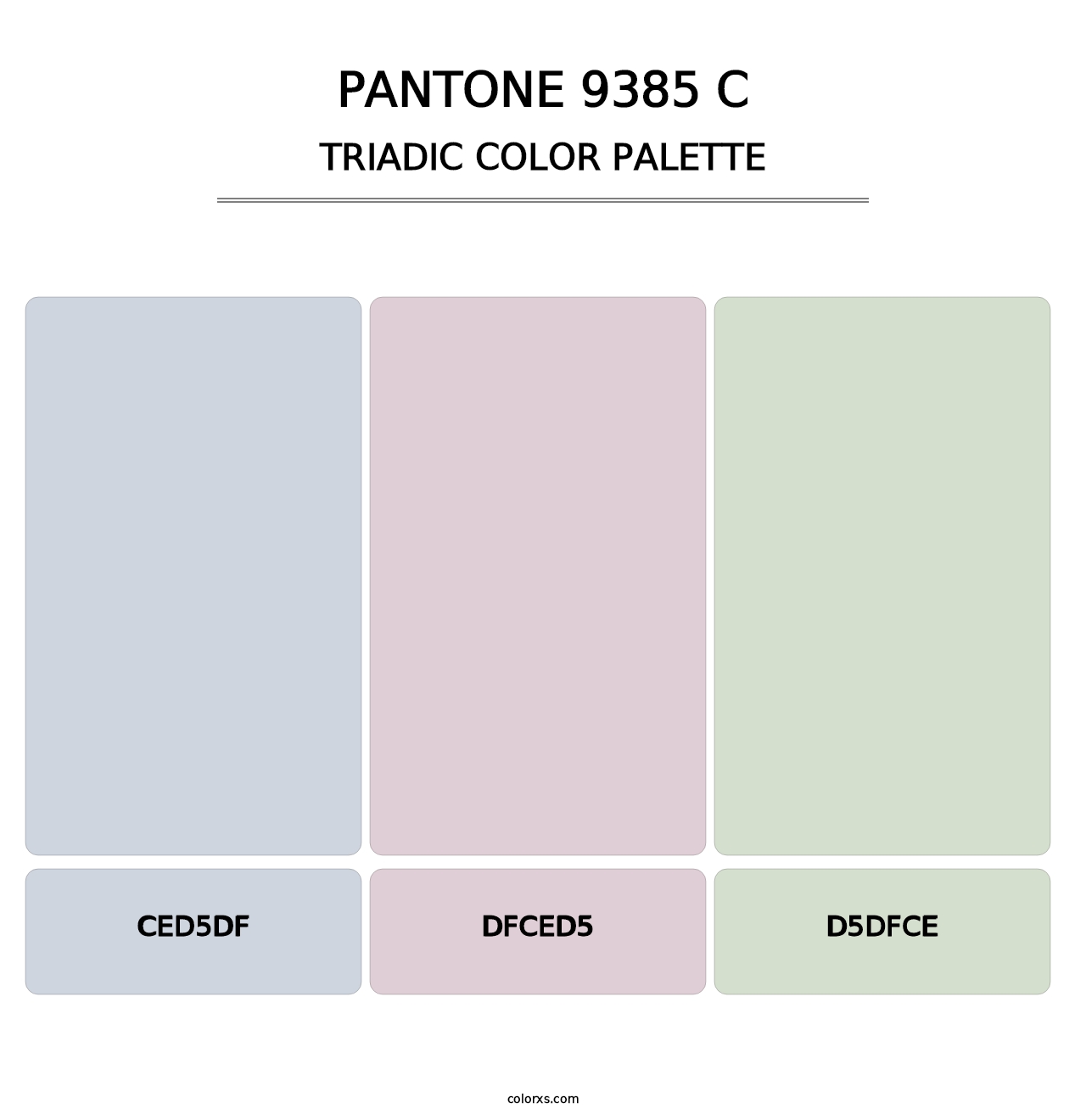 PANTONE 9385 C - Triadic Color Palette
