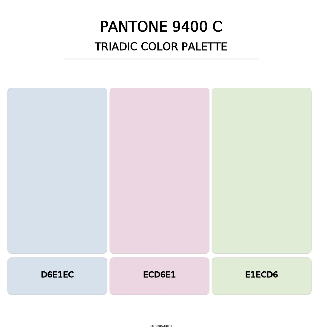 PANTONE 9400 C - Triadic Color Palette