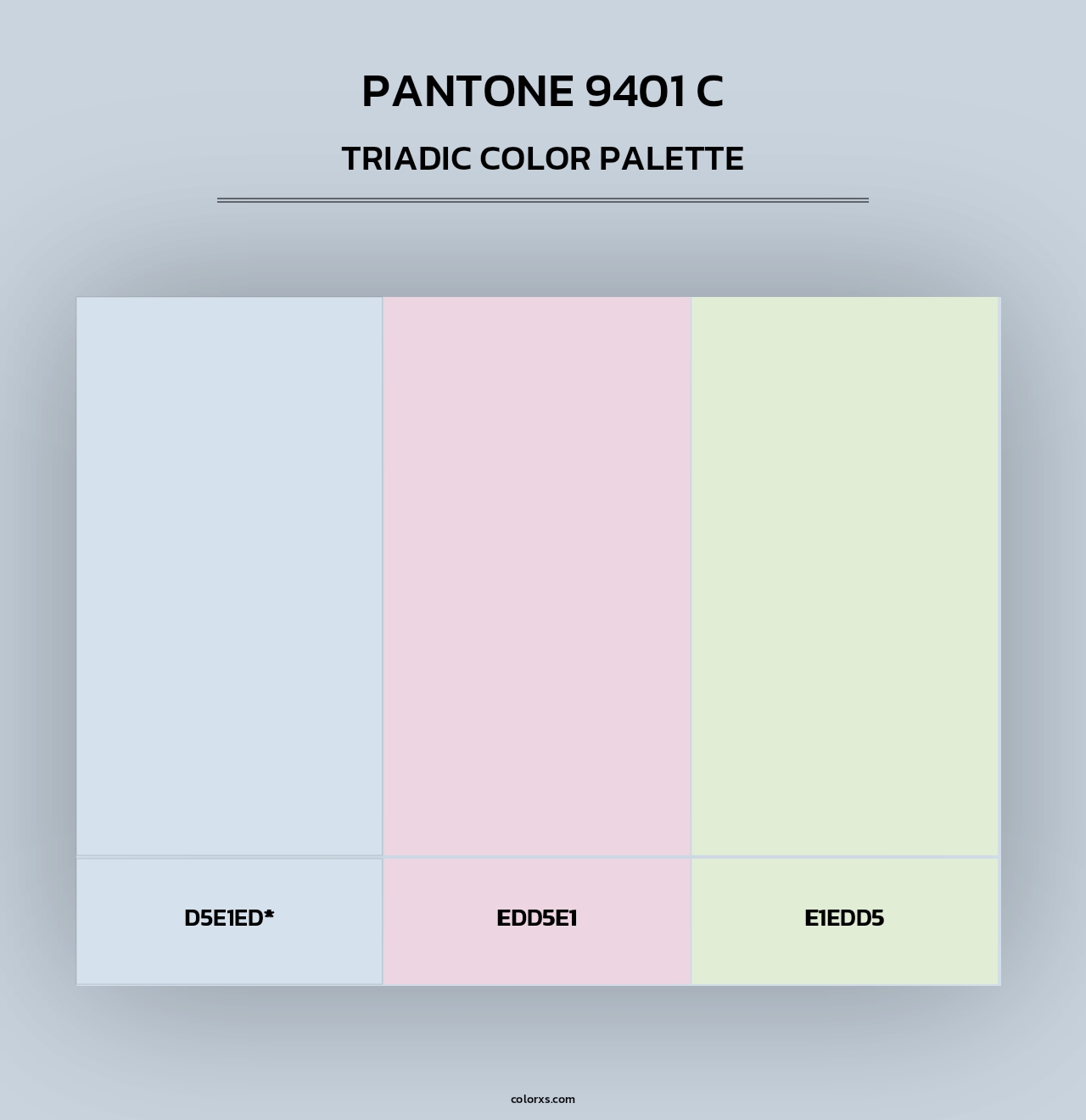 PANTONE 9401 C - Triadic Color Palette