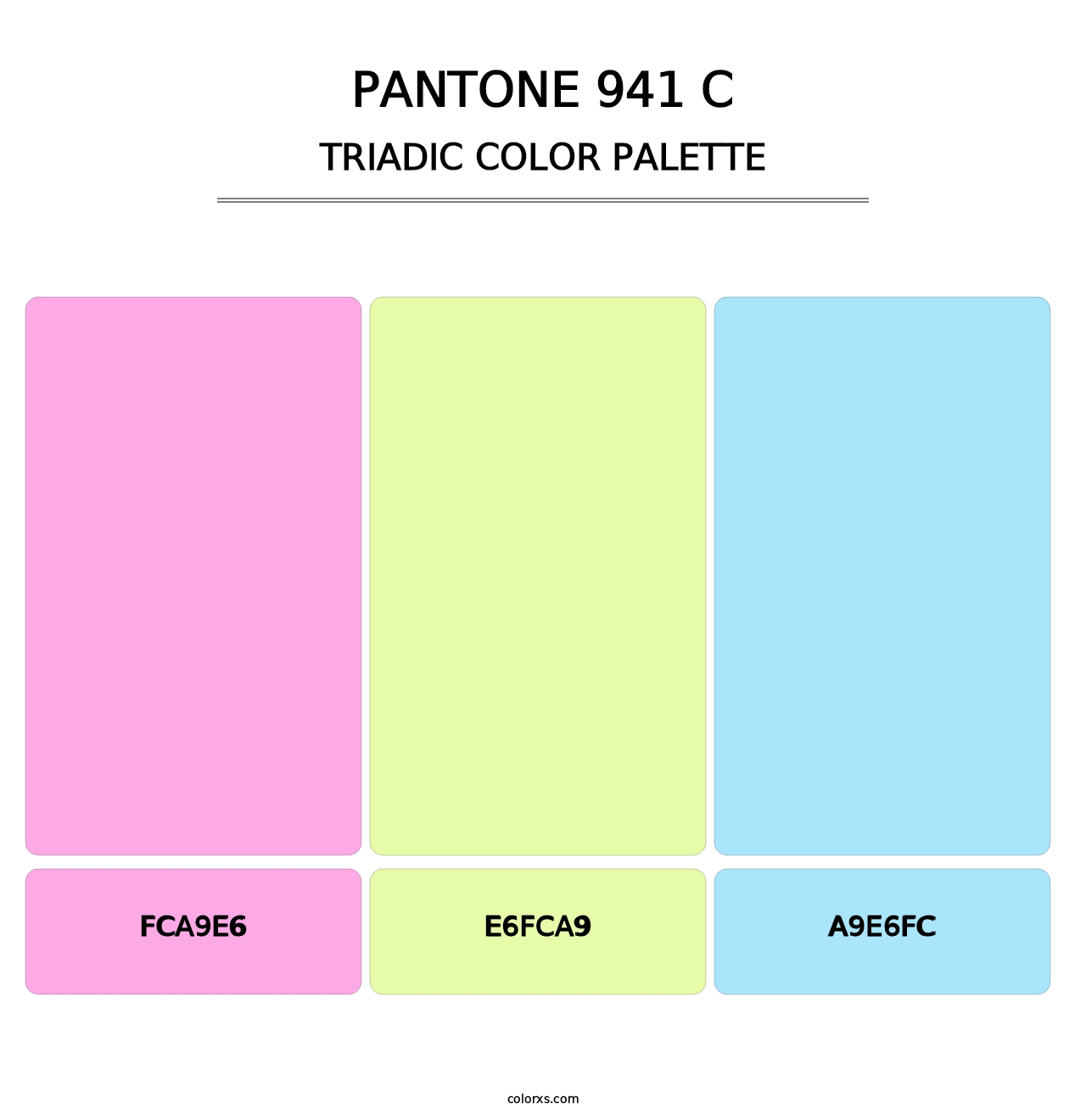 PANTONE 941 C - Triadic Color Palette