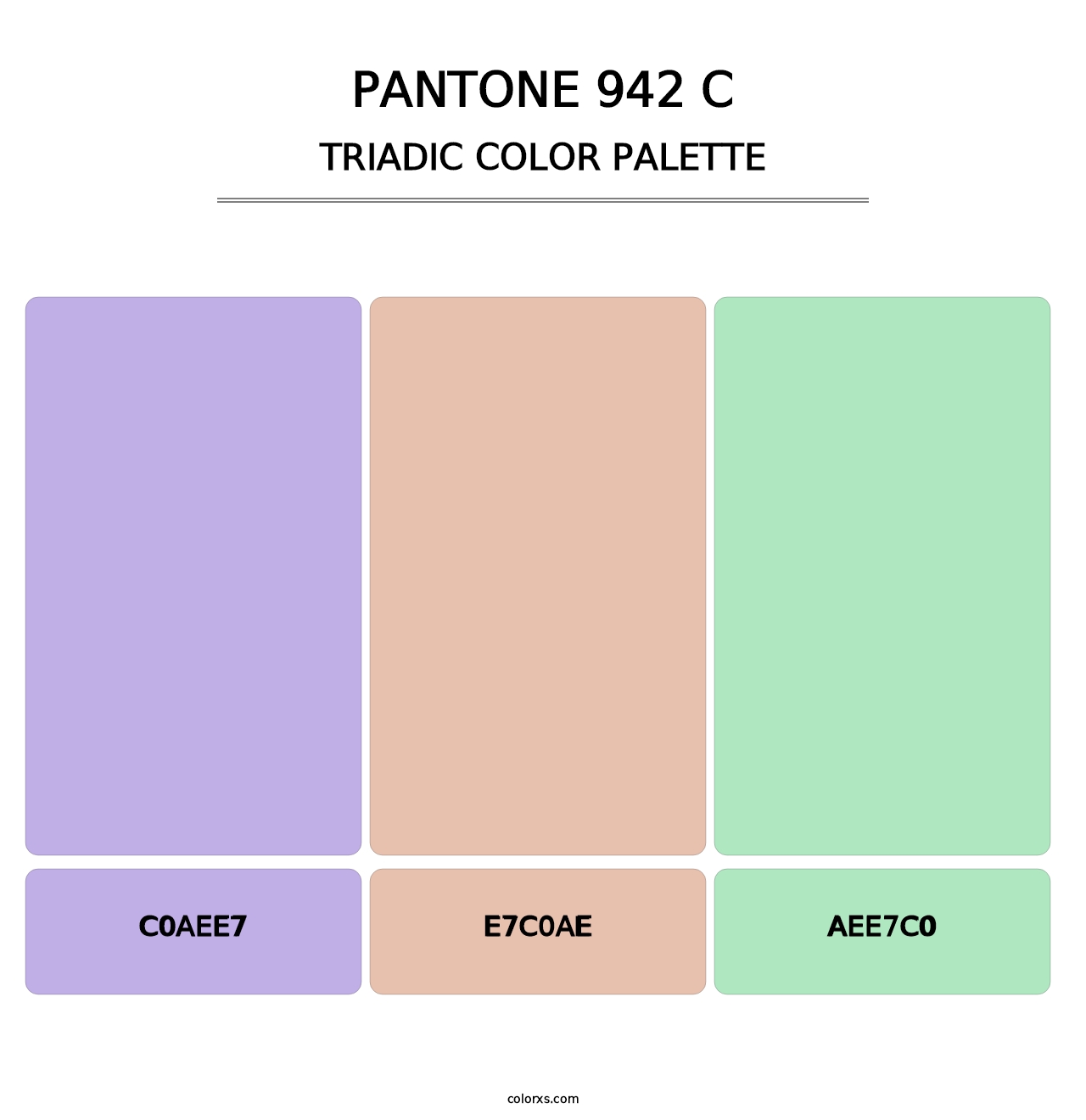 PANTONE 942 C - Triadic Color Palette