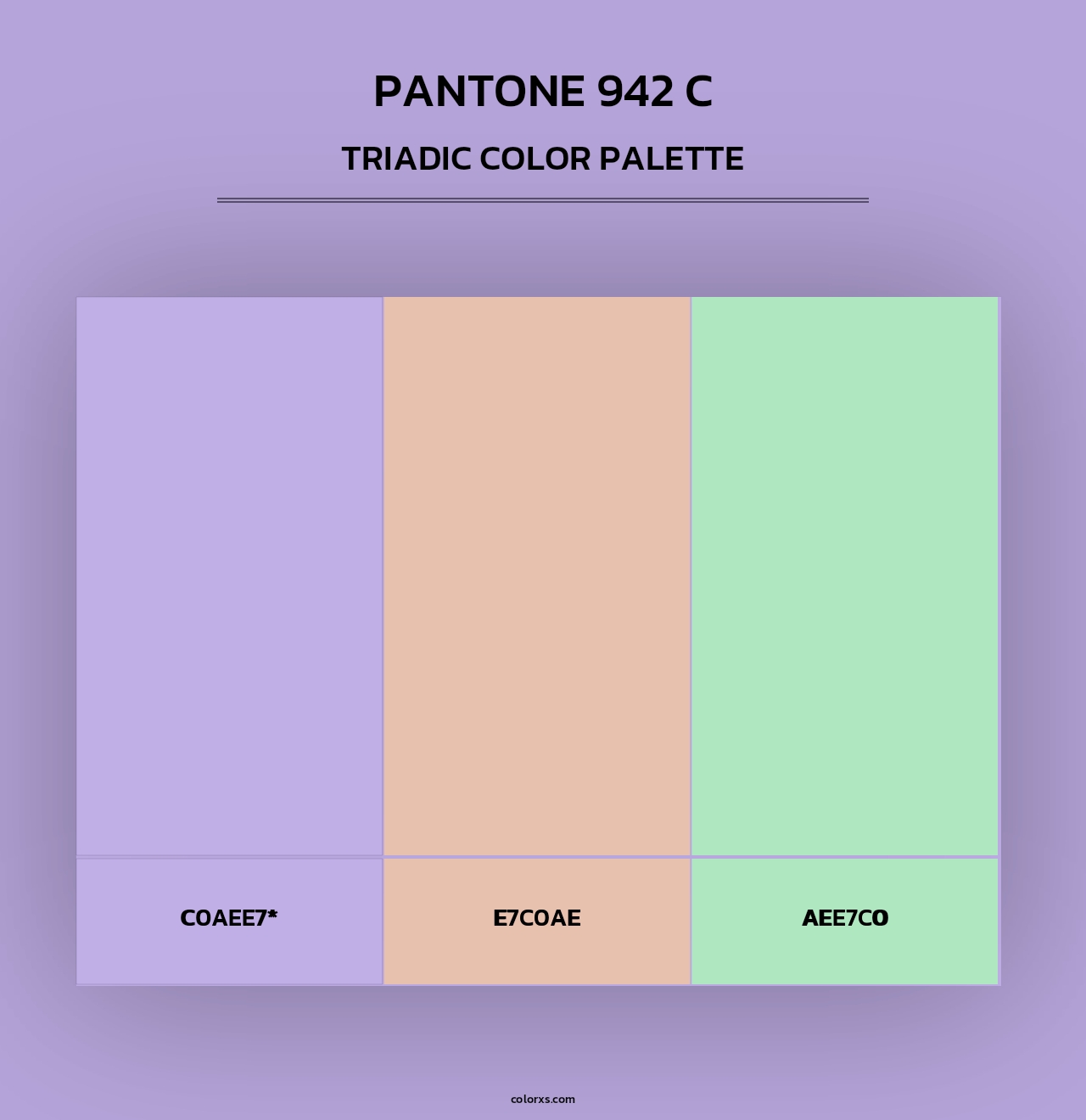 PANTONE 942 C - Triadic Color Palette