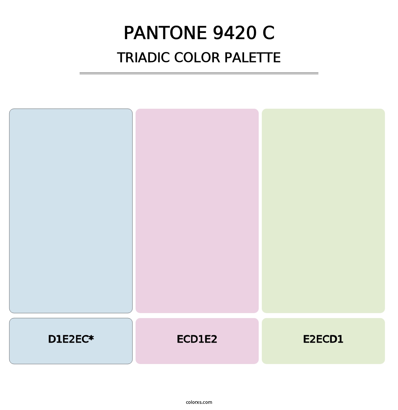 PANTONE 9420 C - Triadic Color Palette