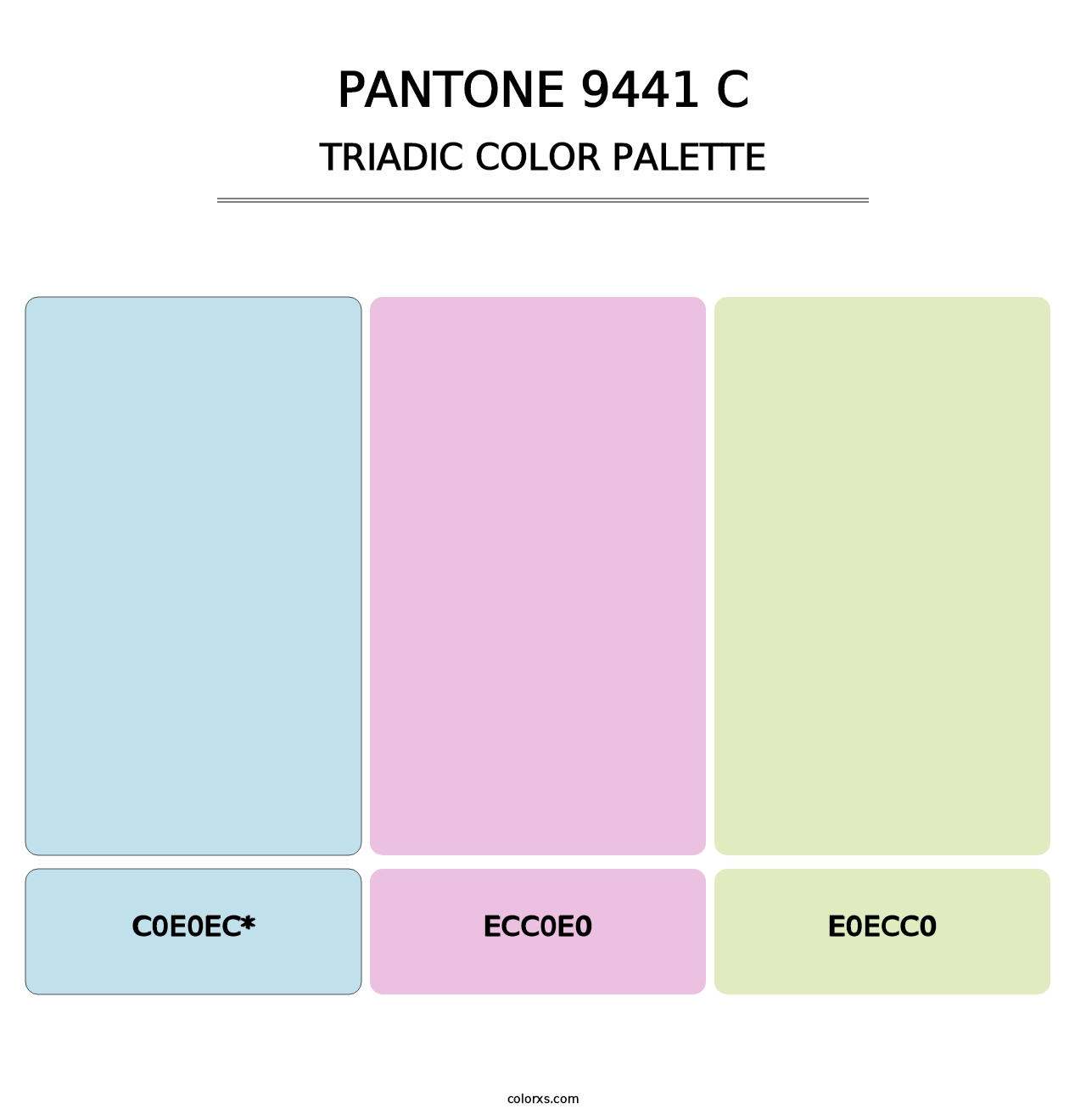 PANTONE 9441 C - Triadic Color Palette