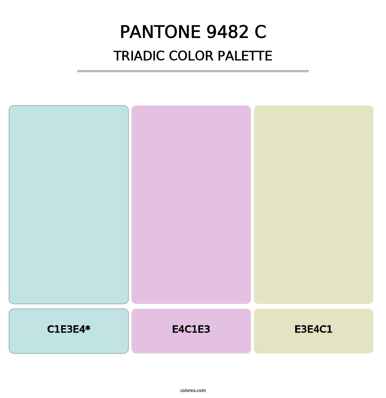 PANTONE 9482 C - Triadic Color Palette