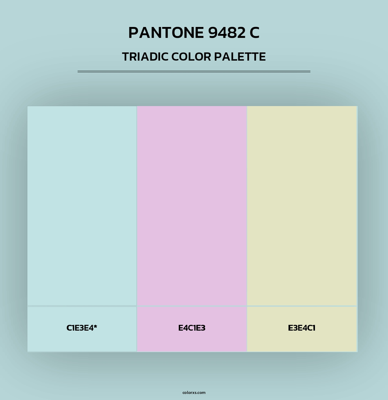 PANTONE 9482 C - Triadic Color Palette