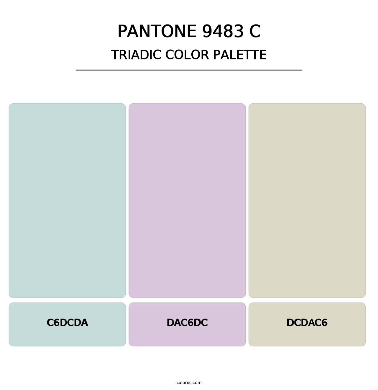 PANTONE 9483 C - Triadic Color Palette